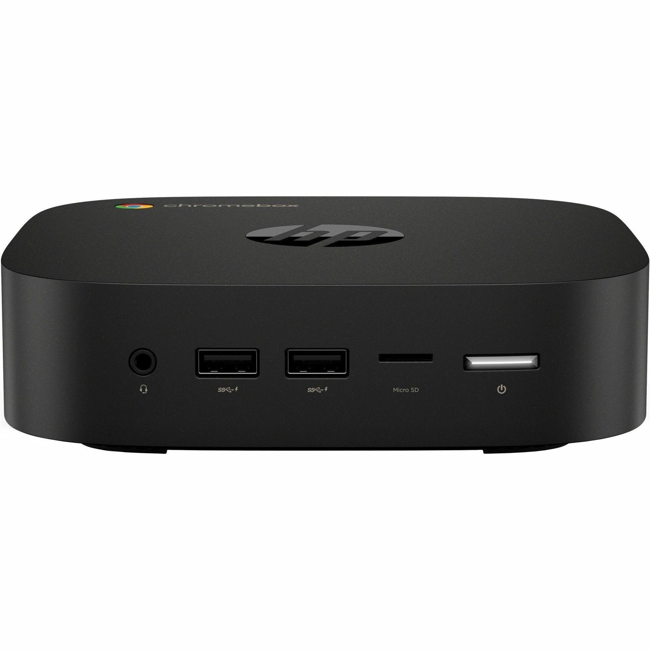 HP Chromebox Enterprise G4 Chromebox - Intel Celeron 12th Gen 7305 - 4 GB - 64 GB SSD - Mini PC - Intel Chip - ChromeOS - 90 W — frontmaximum