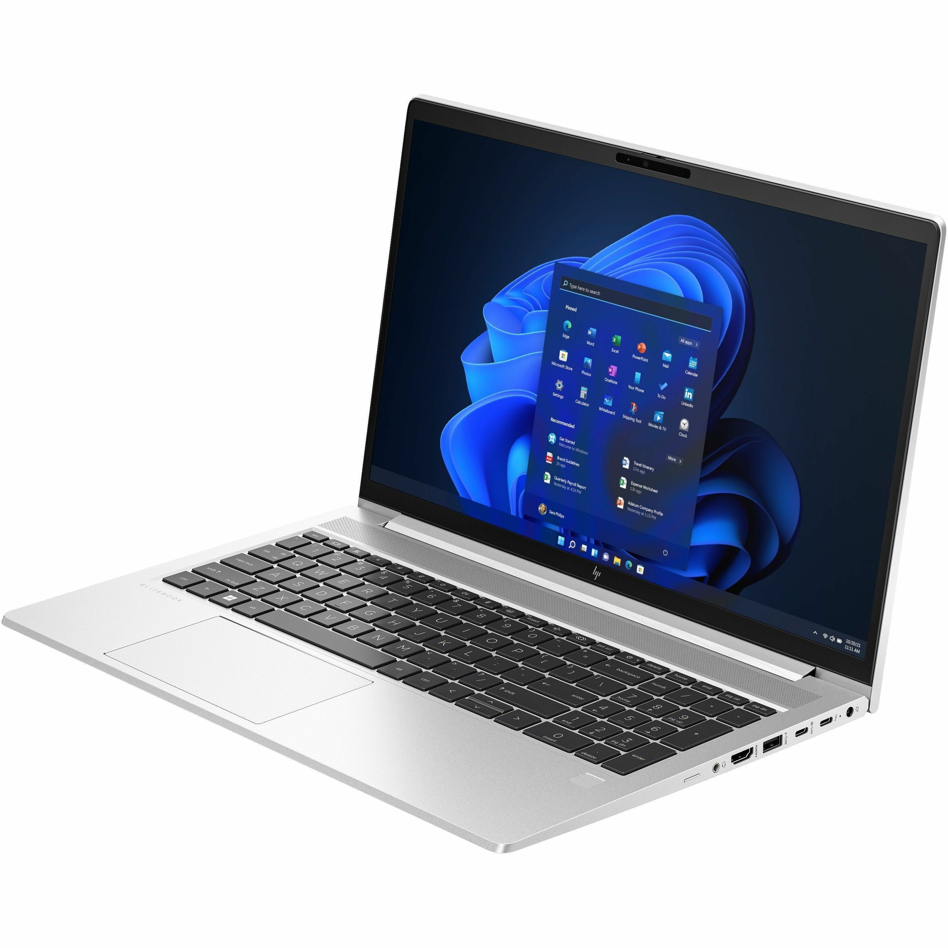 HP EliteBook 650 G10 15.6" Notebook - Full HD - 60 Hz - Intel Core i7 13th Gen i7-1365U - 32 GB - 1 TB SSD - Pike Silver Aluminum - Intel Chip - 1920 x 1080 - In-plane Switching (IPS) Technology - Front Camera/Webcam - IEEE 802.11ax Wireless LAN Standard — alternate image1