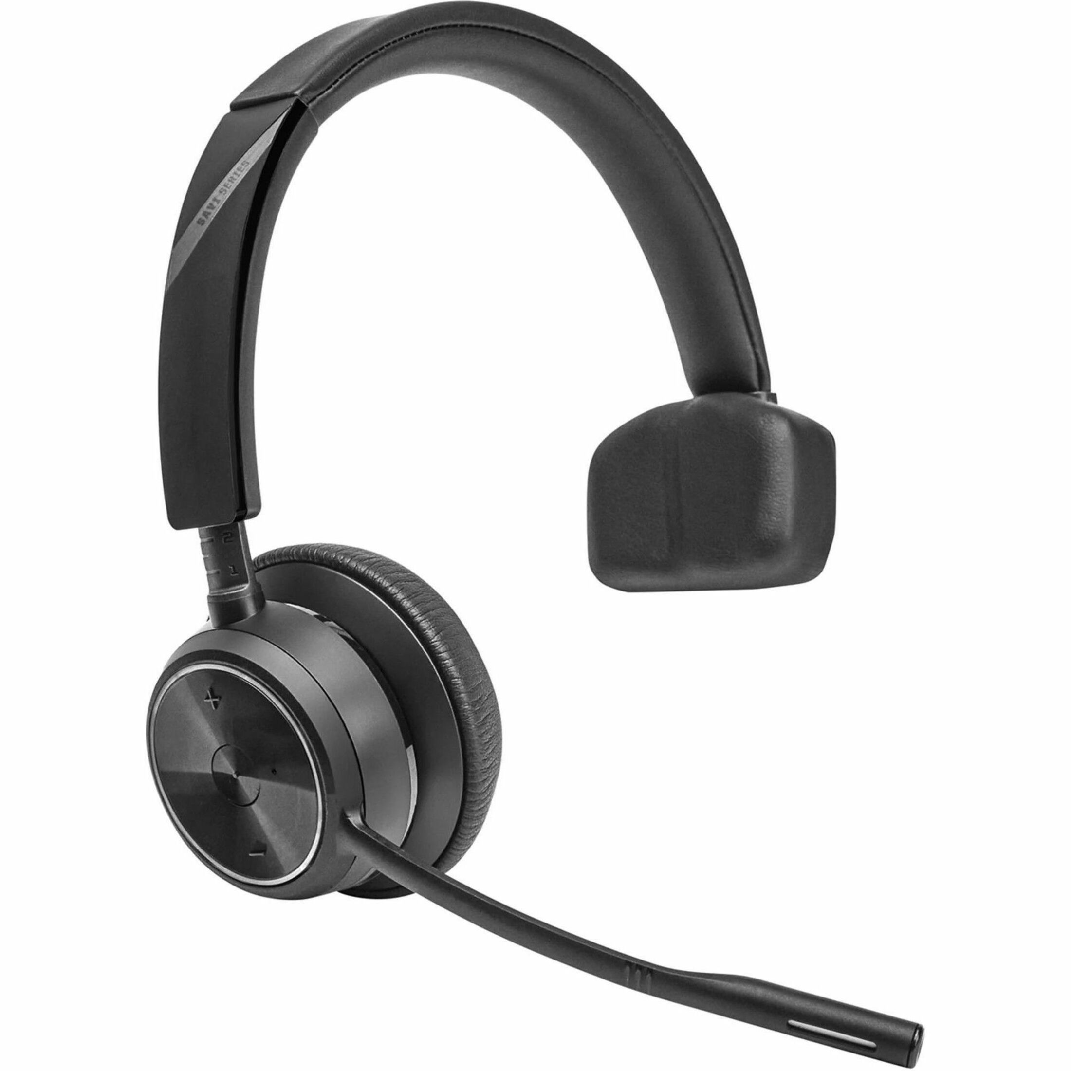Poly Savi 7410 Office Monaural DECT 1920-1930 MHz Headset - Microsoft Teams Certification - Mono - Wireless - Bluetooth/DECT - 590.6 ft - 20 Hz to 20 kHz - Over-the-head - Monaural - Supra-aural - Noise Cancelling Microphone - Noise Canceling - Black — rightmaximum