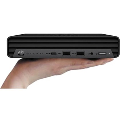HP Elite Mini 800 G9 Desktop Computer - Intel Core i7 12th Gen i7-12700T - vPro Technology - 16 GB - 512 GB SSD - Mini PC - Smart Buy Plus - Intel Q670 Chip - Windows 11 Pro - Intel UHD Graphics 770 DDR5 SDRAM - French Keyboard - 90 W — alternate image1