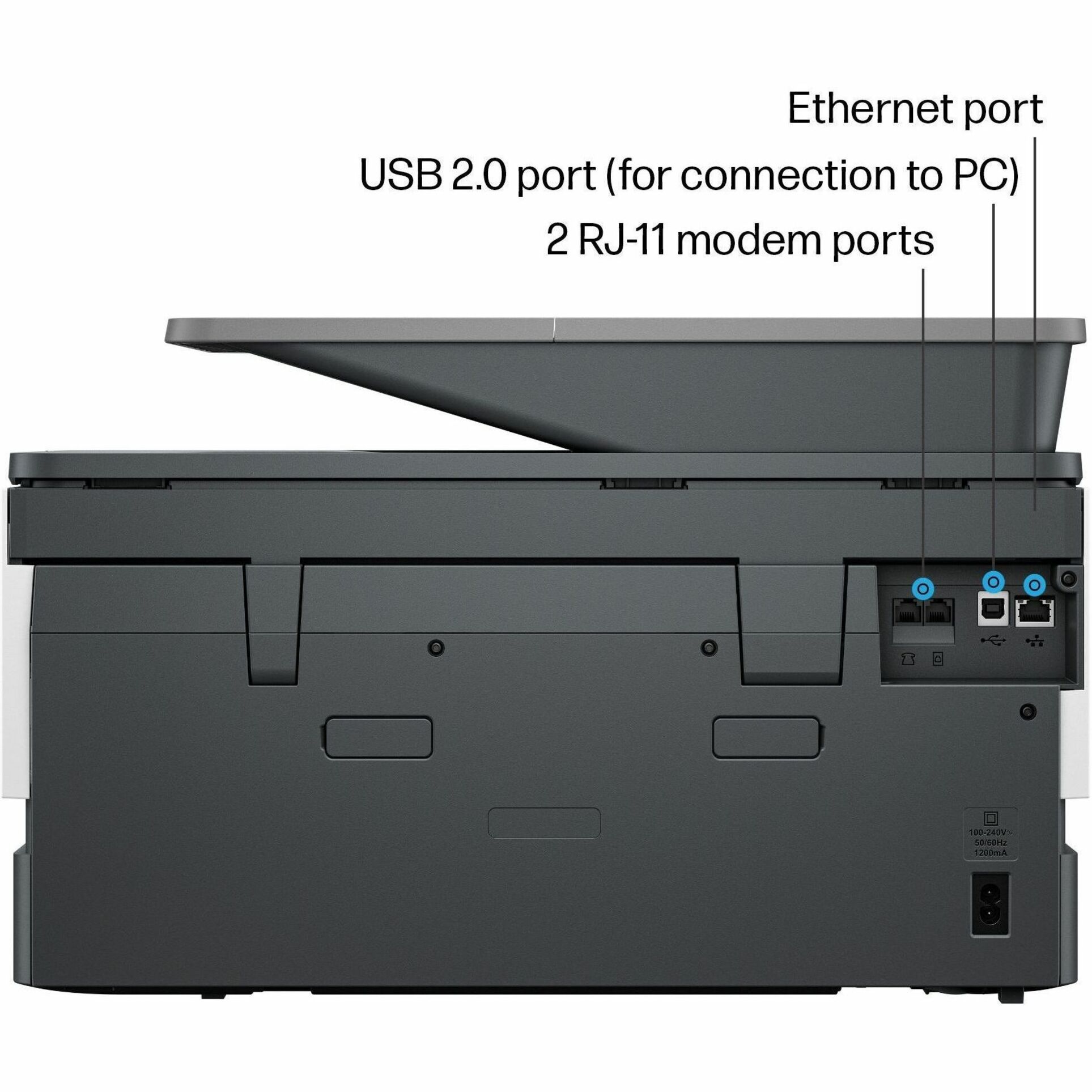 HP Officejet Pro 9125e Wired & Wireless Inkjet Multifunction Printer - Copier/Fax/Printer/Scanner - 1200 x 1200 dpi Print - Automatic Duplex Print - Up to 25000 Pages Monthly - Ethernet - Wireless LAN - Apple AirPrint, ChromeOS, HP Smart App, Wi-Fi Direct, Mopria - USB - For Plain Paper Print — alternate image13