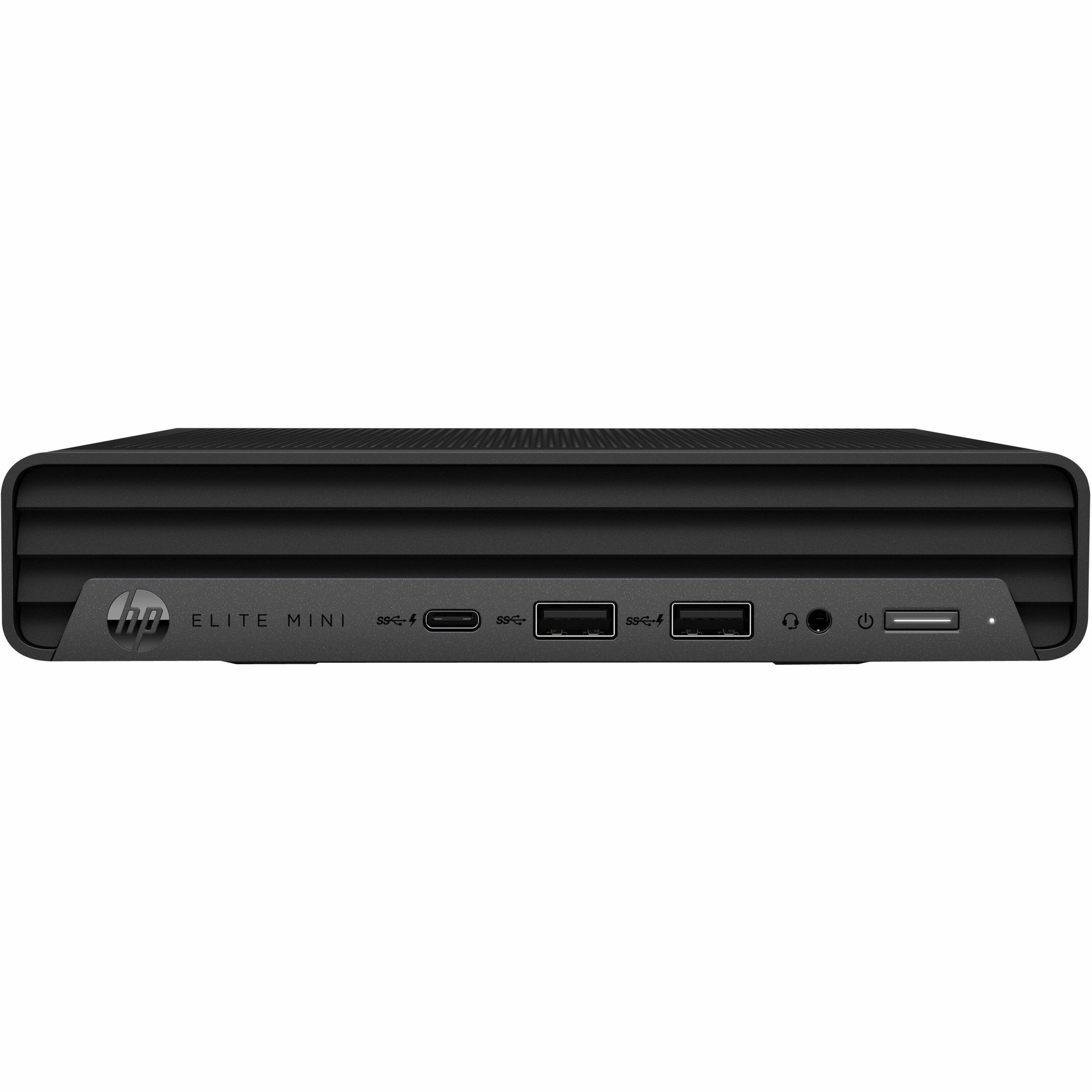 HP Mini Conference G9 Desktop Computer - Intel Core i7 12th Gen i7-12700T - vPro Technology - 16 GB - 256 GB SSD - Desktop Mini - Intel Q670 Chip - Windows 10 IoT Enterprise - Intel UHD Graphics 770 DDR5 SDRAM - IEEE 802.11ax Wireless LAN - 90 W — front