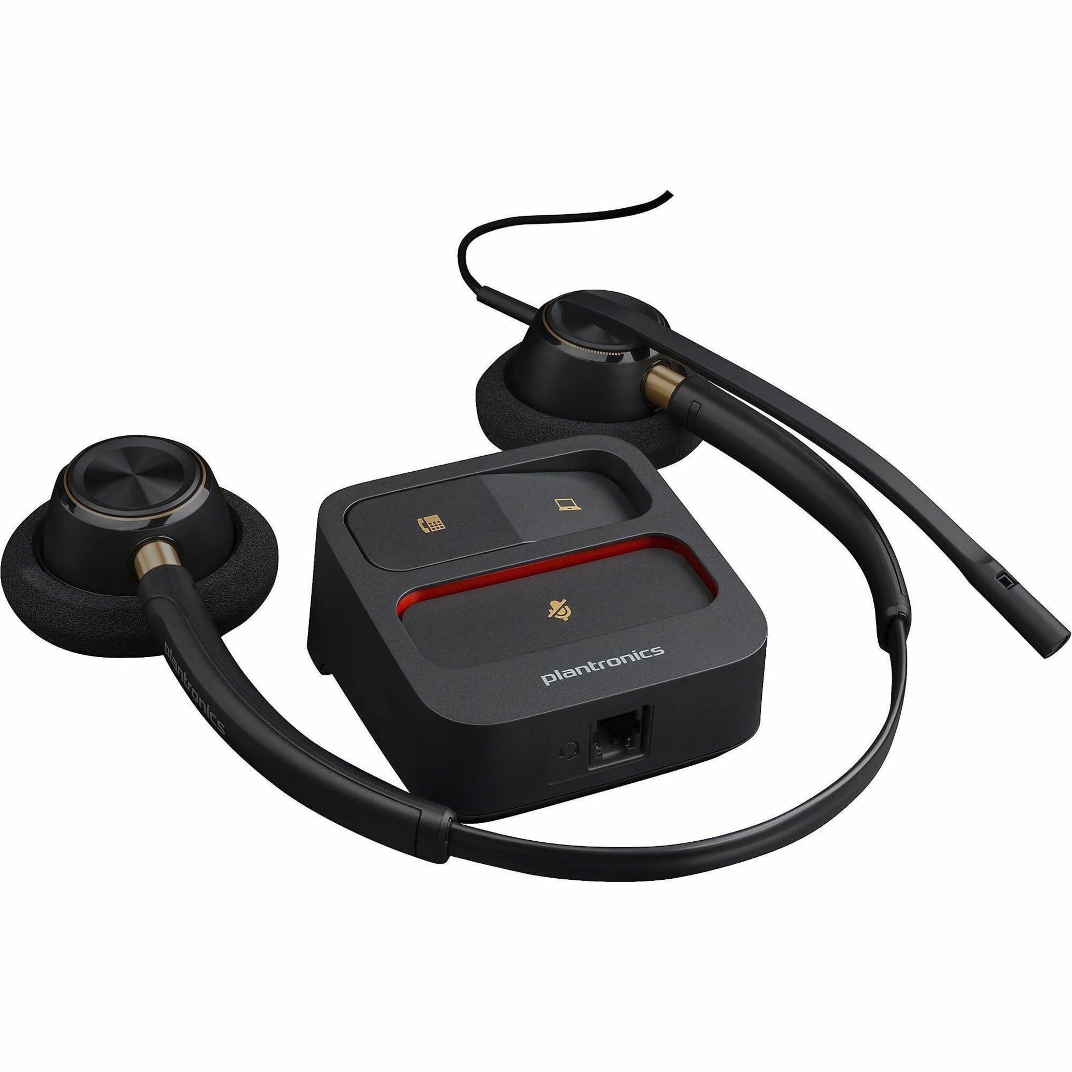 Poly EncorePro 520 with Quick Disconnect Binaural Headset TAA - Stereo - Mini-phone (3.5mm), Quick Disconnect - Wired - 20 Hz to 16 kHz - On-ear, Over-the-head - Binaural - Supra-aural - 2.58 ft Cable - Omni-directional, Noise Cancelling Microphone - Black - TAA Compliant — life style
