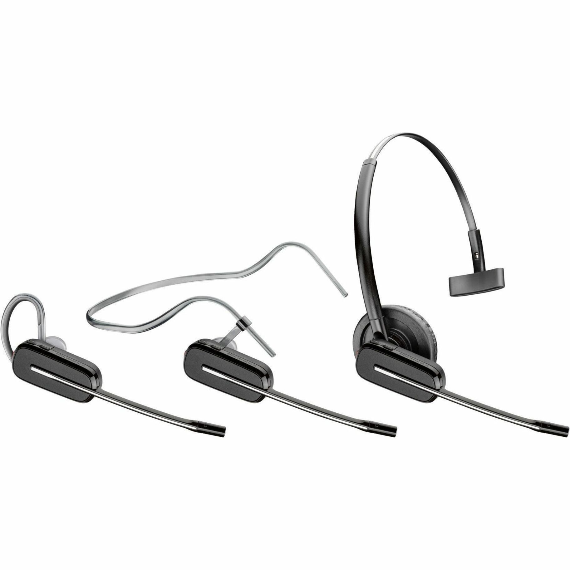 Poly Savi 8245-M Office Microsoft Teams Certified DECT 1920-1930 MHz USB-A Headset TAA - Microsoft Teams Certification - Mono - USB Type A, RJ-11 - Wired/Wireless - Bluetooth/DECT - 590.6 ft - 32 Ohm - 20 Hz to 20 kHz - Over-the-ear, Earbud, On-ear - Monaural - Supra-aural - Noise Cancelling Microphone - Black - TAA Compliant — alternate image5