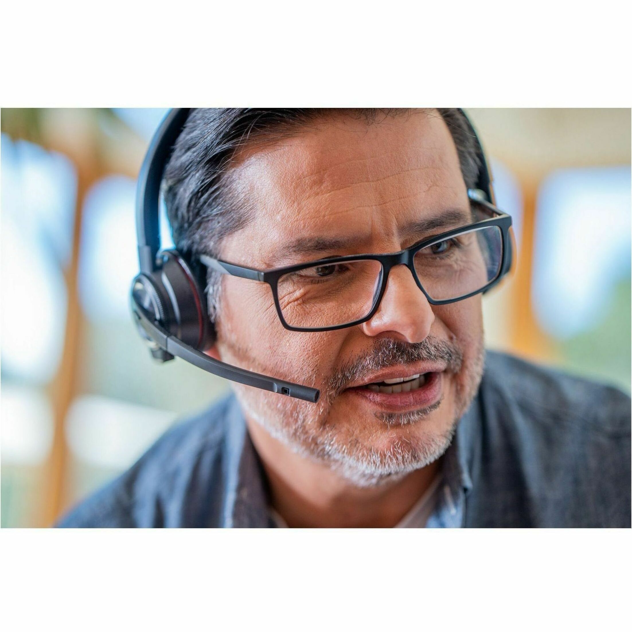 Poly Savi 8220-M Office Stereo DECT 1920-1930 MHz Headset TAA - Microsoft Teams Certification - Stereo - USB Type A, RJ-11 - Wired/Wireless - Bluetooth/DECT - 590.6 ft - 32 Ohm - 20 Hz to 20 kHz - Over-the-head, On-ear - Binaural - Supra-aural - Noise Cancelling Microphone - Black - TAA Compliant — alternate image3