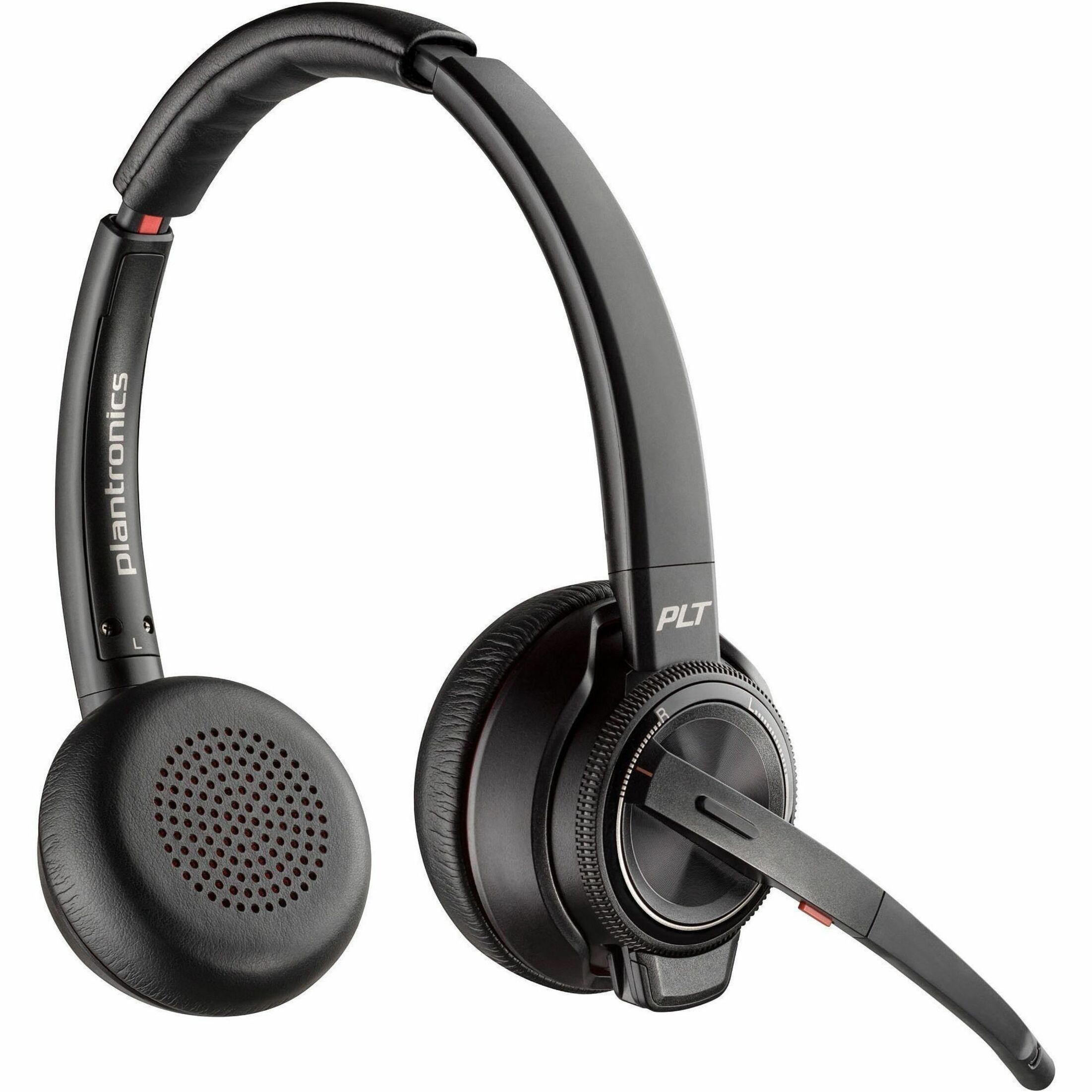 Poly Savi 8220-M Office Stereo DECT 1920-1930 MHz Headset TAA - Microsoft Teams Certification - Stereo - USB Type A, RJ-11 - Wired/Wireless - Bluetooth/DECT - 590.6 ft - 32 Ohm - 20 Hz to 20 kHz - Over-the-head, On-ear - Binaural - Supra-aural - Noise Cancelling Microphone - Black - TAA Compliant — out of package
