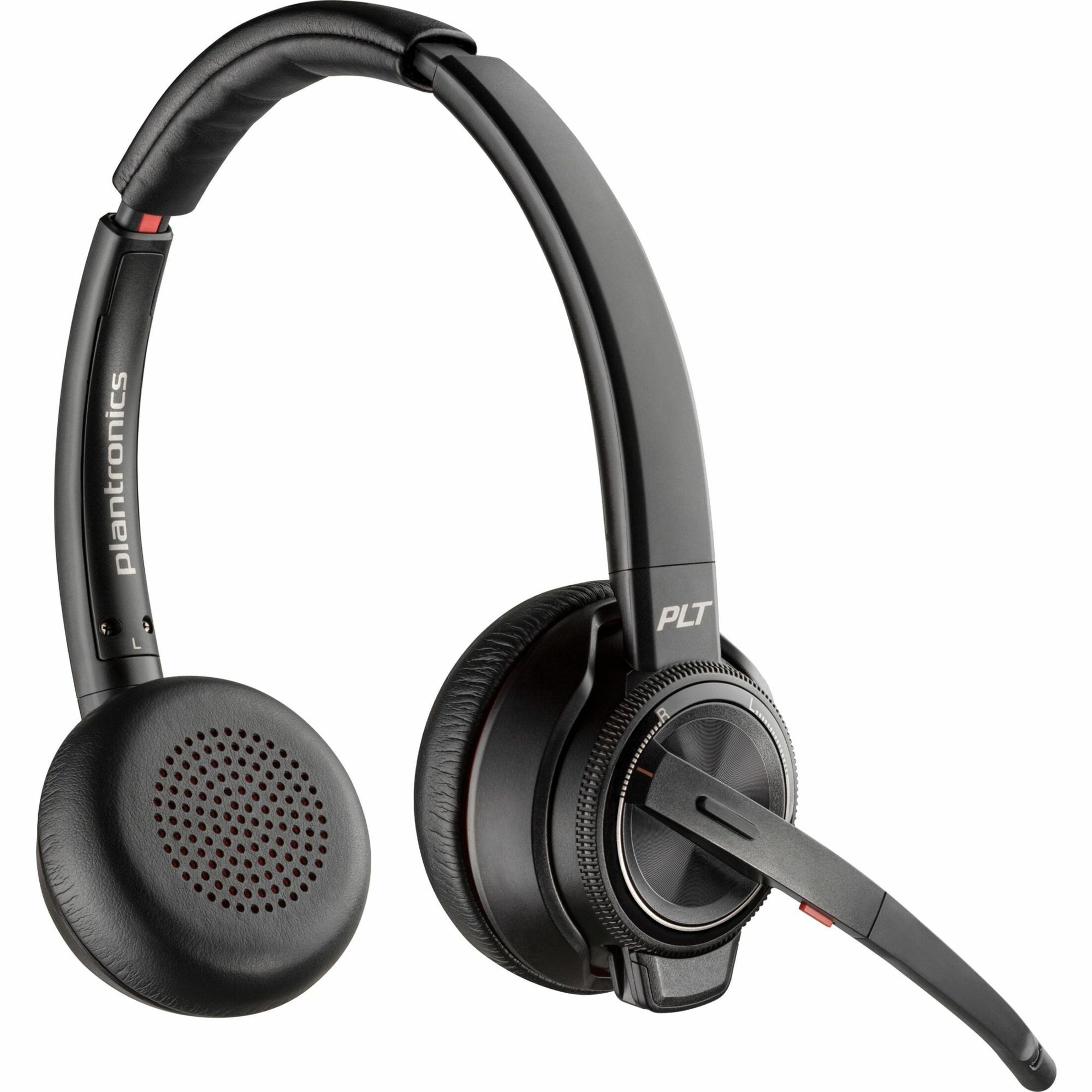 Poly Savi 8220 Top and Charging Cradle - Stereo - Wireless - Bluetooth/DECT - 590.6 ft - 32 Ohm - Over-the-head, On-ear - Binaural - Supra-aural - Omni-directional Microphone - Black