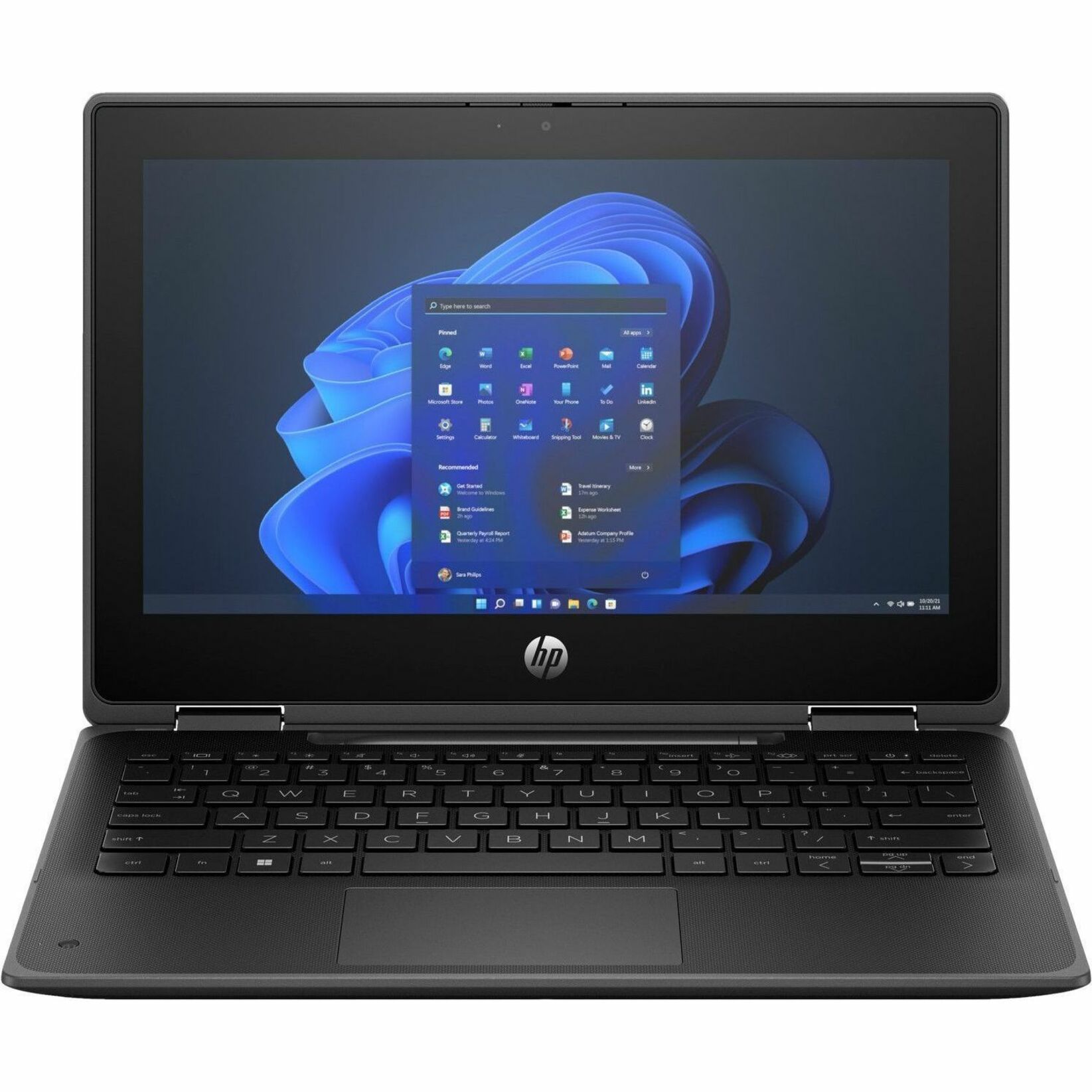 HP Pro x360 Fortis G11 11.6" Touchscreen Rugged Convertible 2 in 1 Notebook - HD - 60 Hz - Intel N-Series N200 - vPro Technology - 8 GB - 256 GB SSD - Intel Chip - 1366 x 768 - Intel UHD Graphics - BrightView - IEEE 802.11ax Wireless LAN Standard — frontmaximum