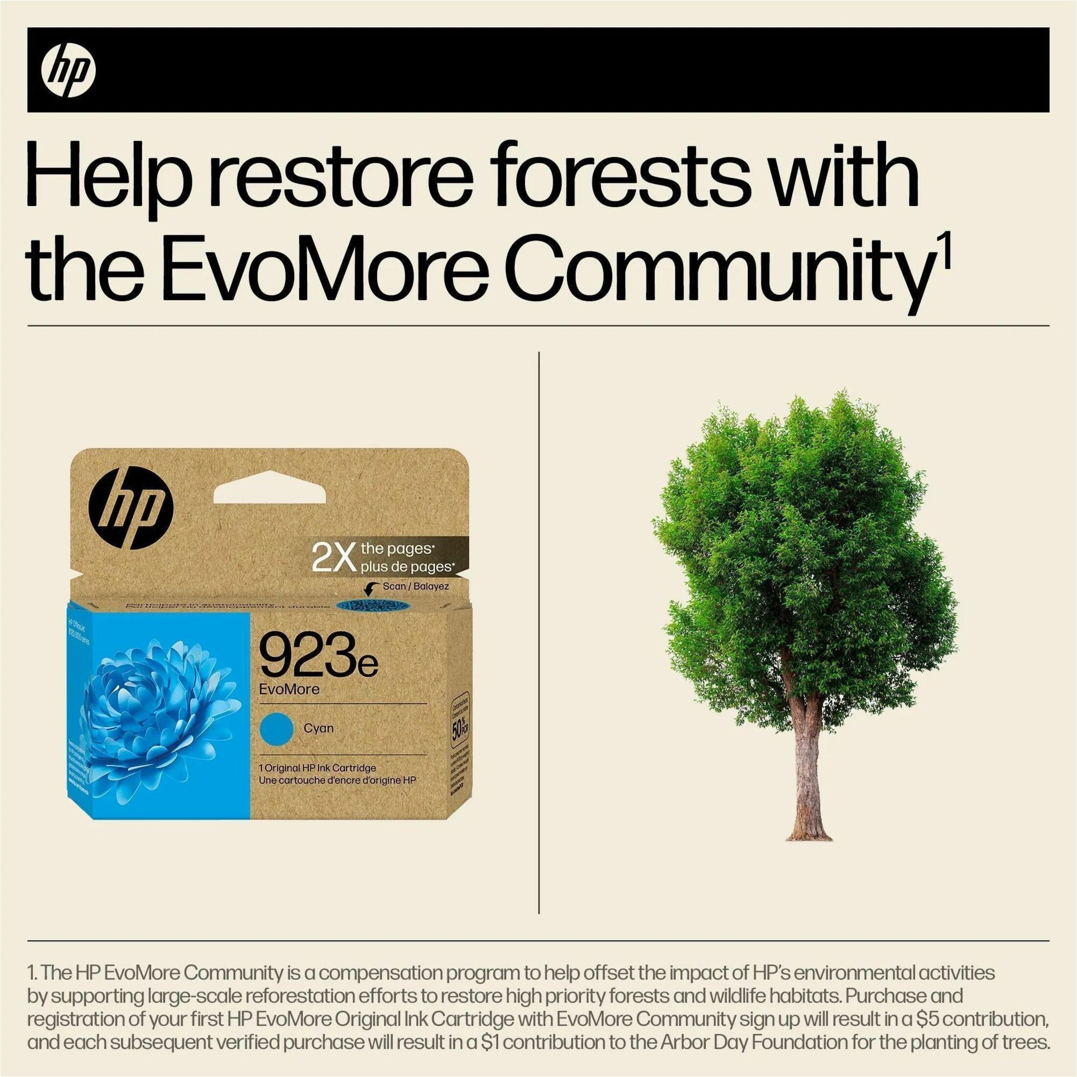 HP EvoMore 923E Original Inkjet Ink Cartridge - Cyan - 1 Each - 800 pages — alternate image1