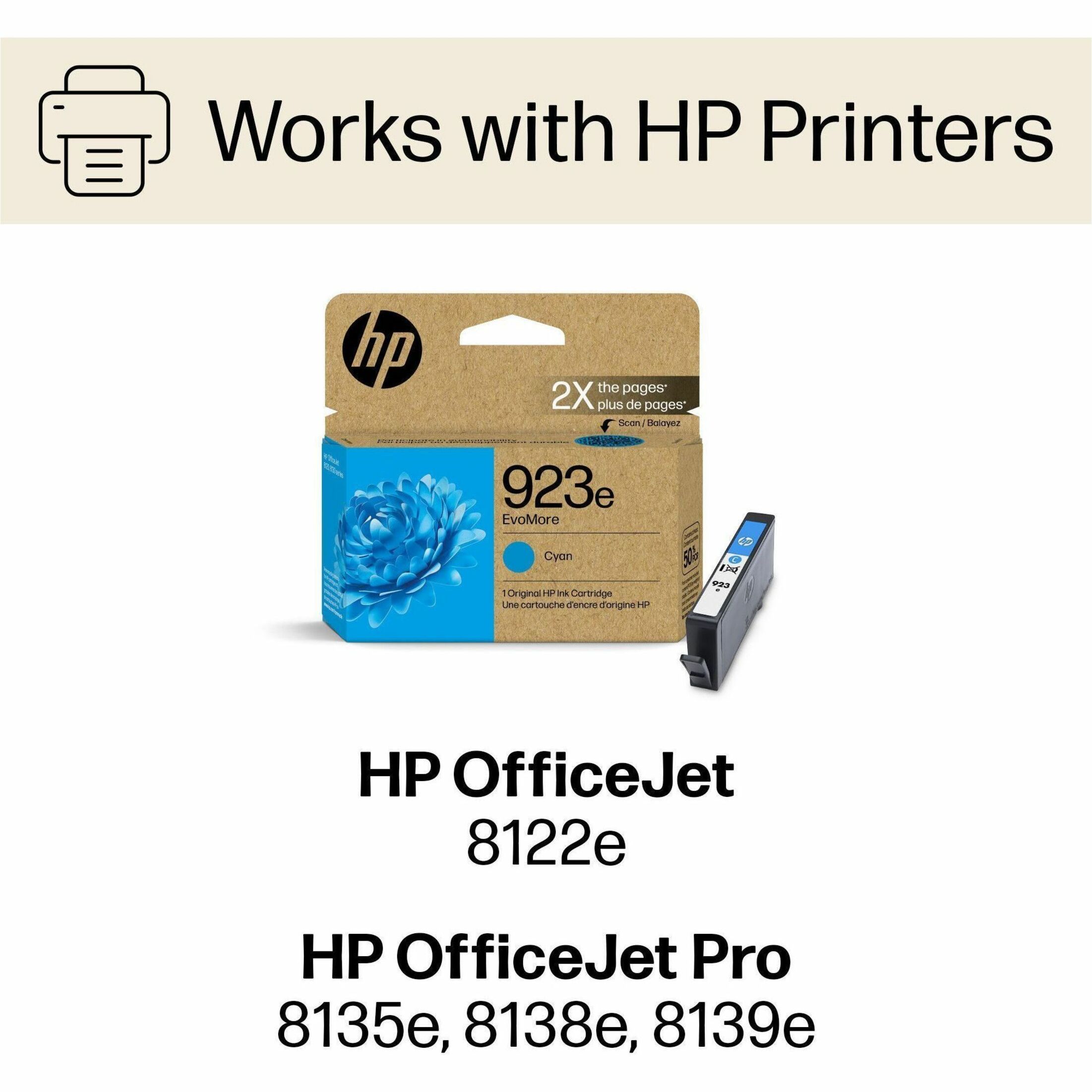 HP EvoMore 923E Original Inkjet Ink Cartridge - Cyan - 1 Each - 800 pages — alternate image5