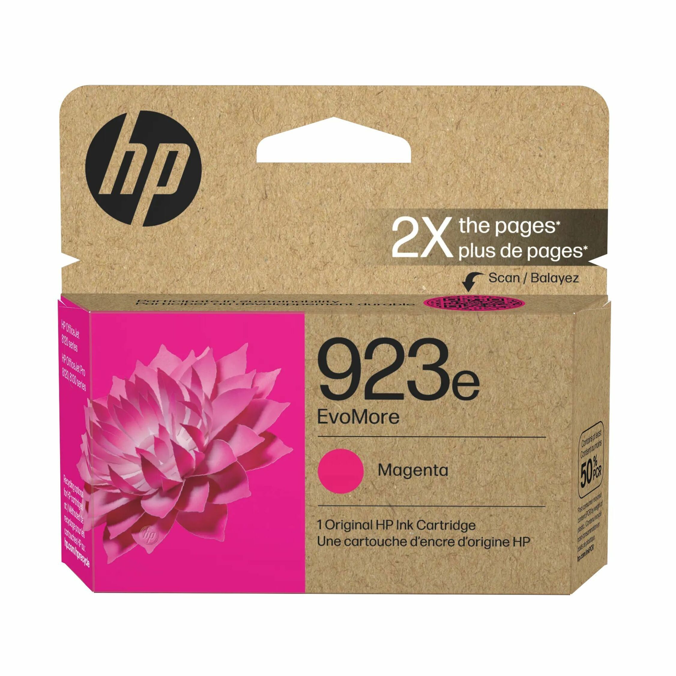 HP EvoMore 923e Original High Yield Inkjet Ink Cartridge - Magenta - 1 Each - 800 Pages
