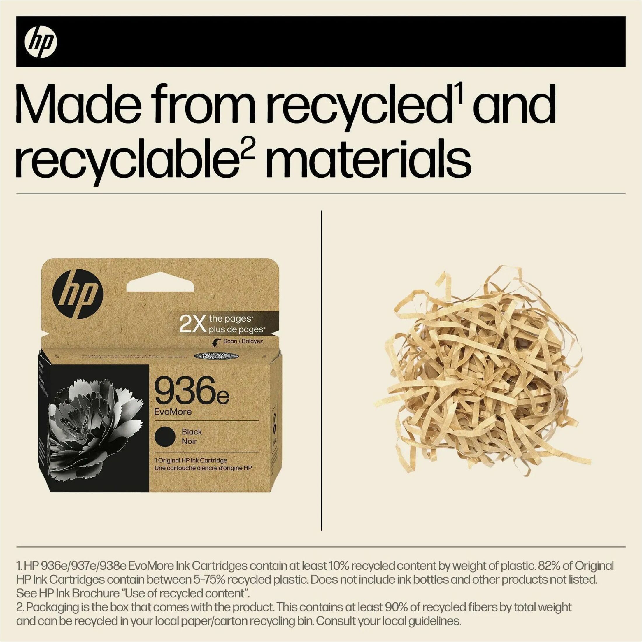 HP EvoMore 936e Original High Yield Inkjet Ink Cartridge - Black - 1 Each - 2500 Pages — alternate image1