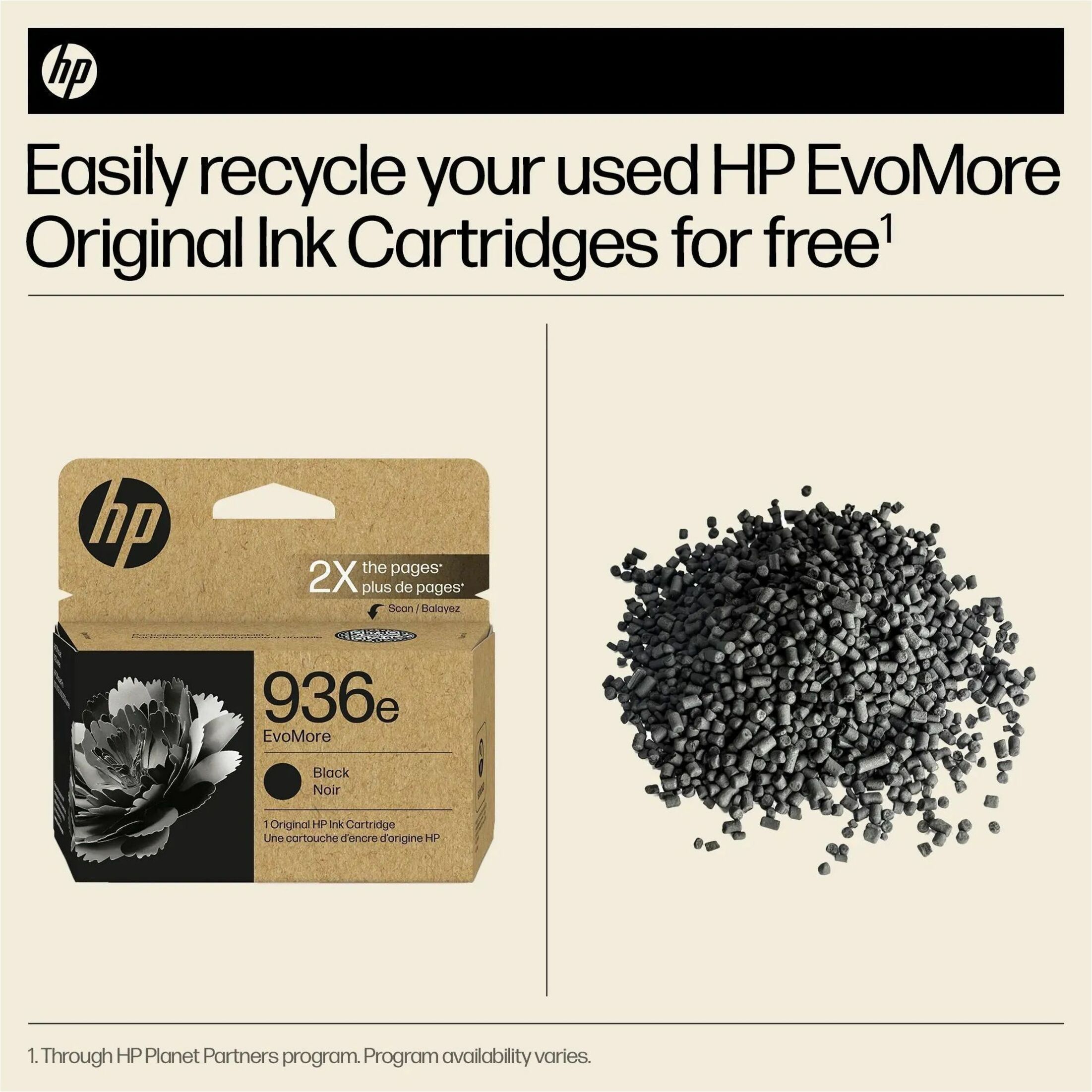 HP EvoMore 936e Original High Yield Inkjet Ink Cartridge - Black - 1 Each - 2500 Pages — alternate image3