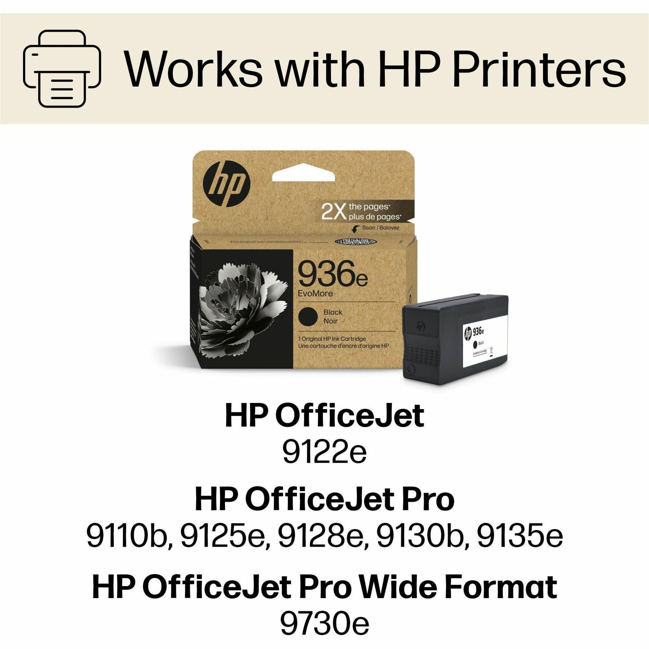HP EvoMore 936e Original High Yield Inkjet Ink Cartridge - Black - 1 Each - 2500 Pages — alternate image4