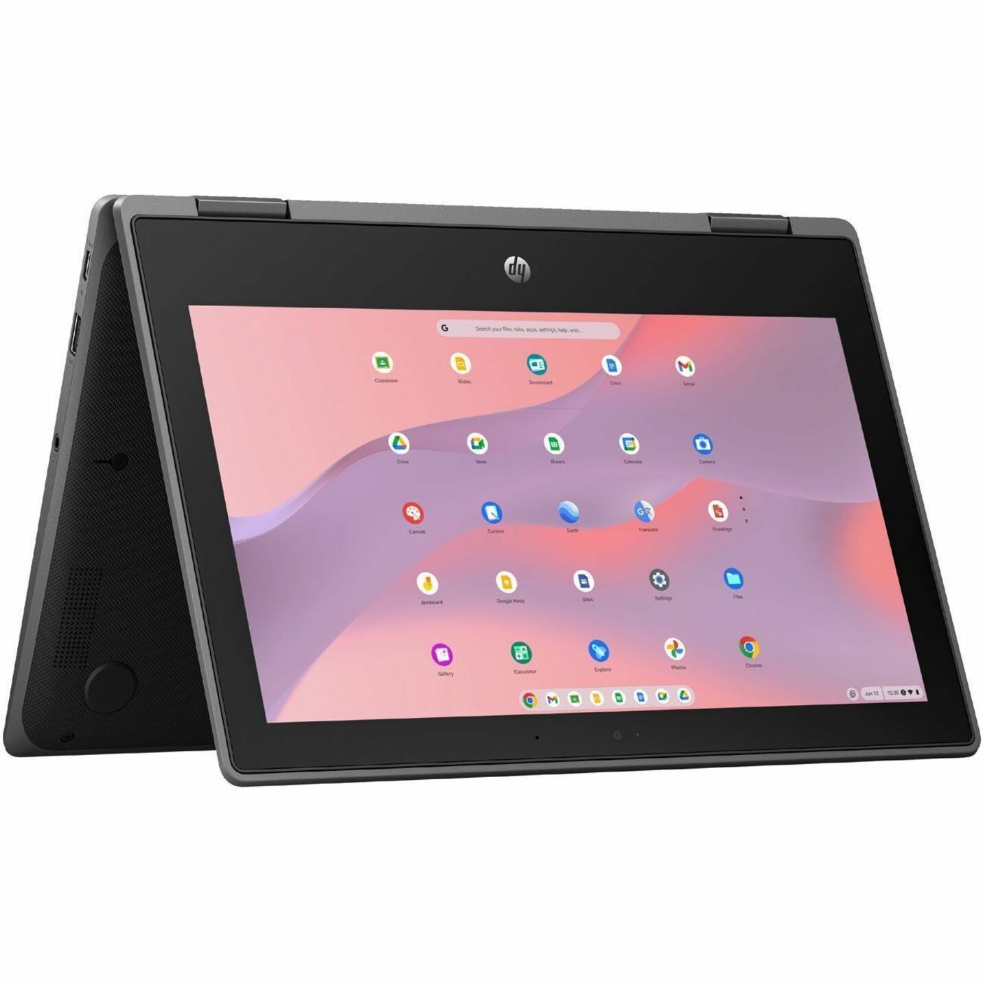 HP Pro x360 Fortis 11 G3 J 11.6" Touchscreen Convertible Chromebook - HD - 60 Hz - Intel Celeron N4500 - 8 GB - 64 GB Flash Memory - Jack Black - Intel Chip - 1366 x 768 - BrightView, In-plane Switching (IPS) Technology - Front Camera/Webcam - 11 Hours Battery Run Time - IEEE 802.11ax Wireless LAN Standard — alternate image2