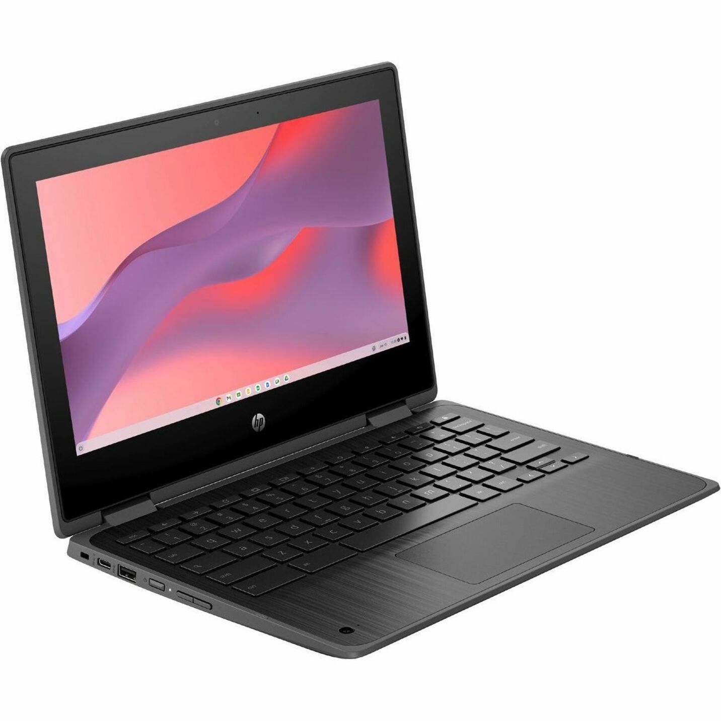HP Pro x360 Fortis 11 G3 J 11.6" Touchscreen Convertible Chromebook - HD - 60 Hz - Intel Celeron N5100 - 8 GB - 64 GB Flash Memory - Jack Black - Intel Chip - 1366 x 768 - BrightView, In-plane Switching (IPS) Technology - Front Camera/Webcam - 11 Hours Battery Run Time - IEEE 802.11ax Wireless LAN Standard — alternate image1