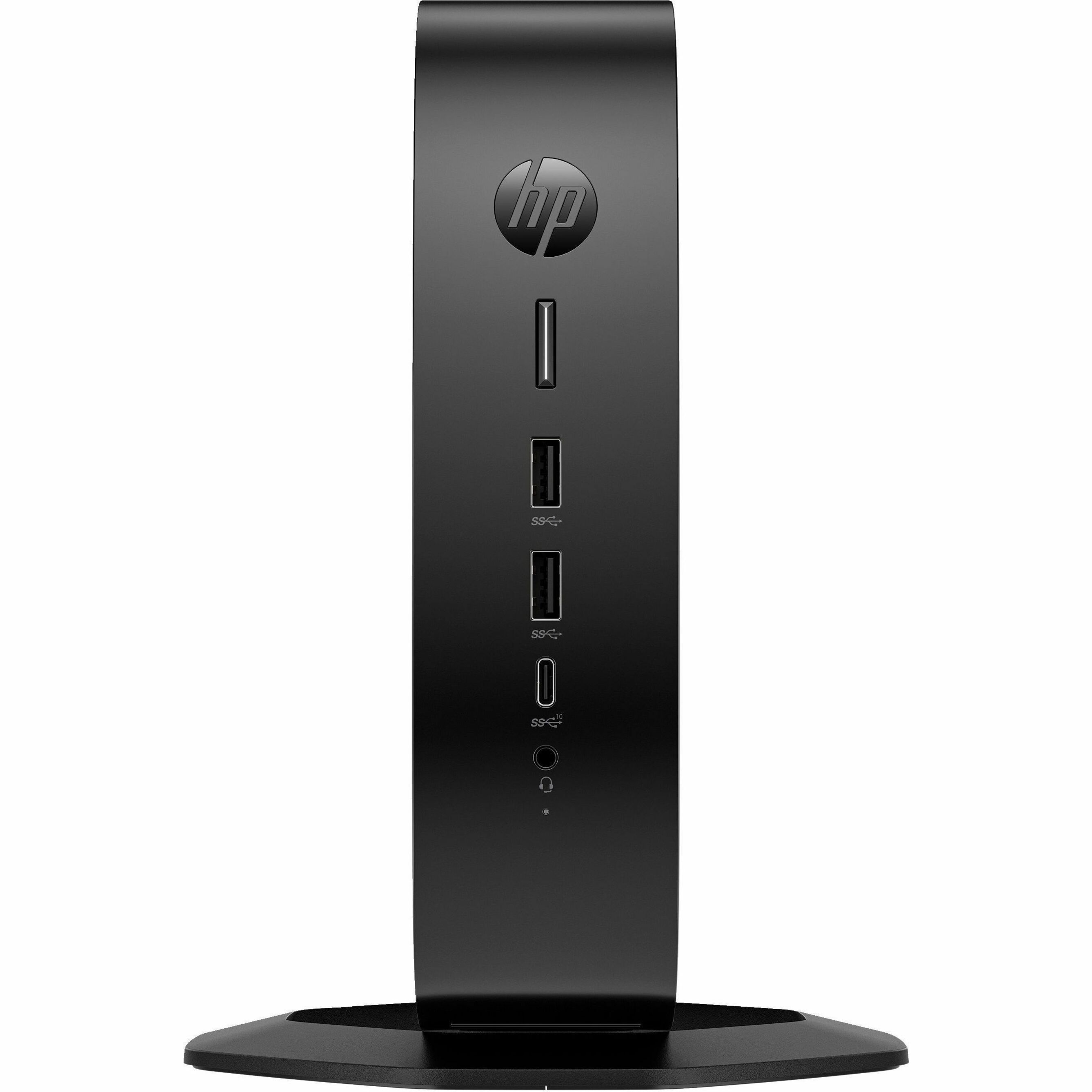 HP Elite t755 Thin Client Ryzen V2546 Hexa-core (6 Core) 3 GHz - TAA Compliant - AMD Chip - 16 GB RAM DDR4 SDRAM - DDR4-3200/PC4-25600 - 256 GB SSD - Gigabit Ethernet - Windows 10 IoT Enterprise LTSC 2021 - DisplayPort - Network (RJ-45) - 7 Total USB Port(s) - 2 USB 2.0 Port(s) - USB Type-C - 90 W — alternate image1
