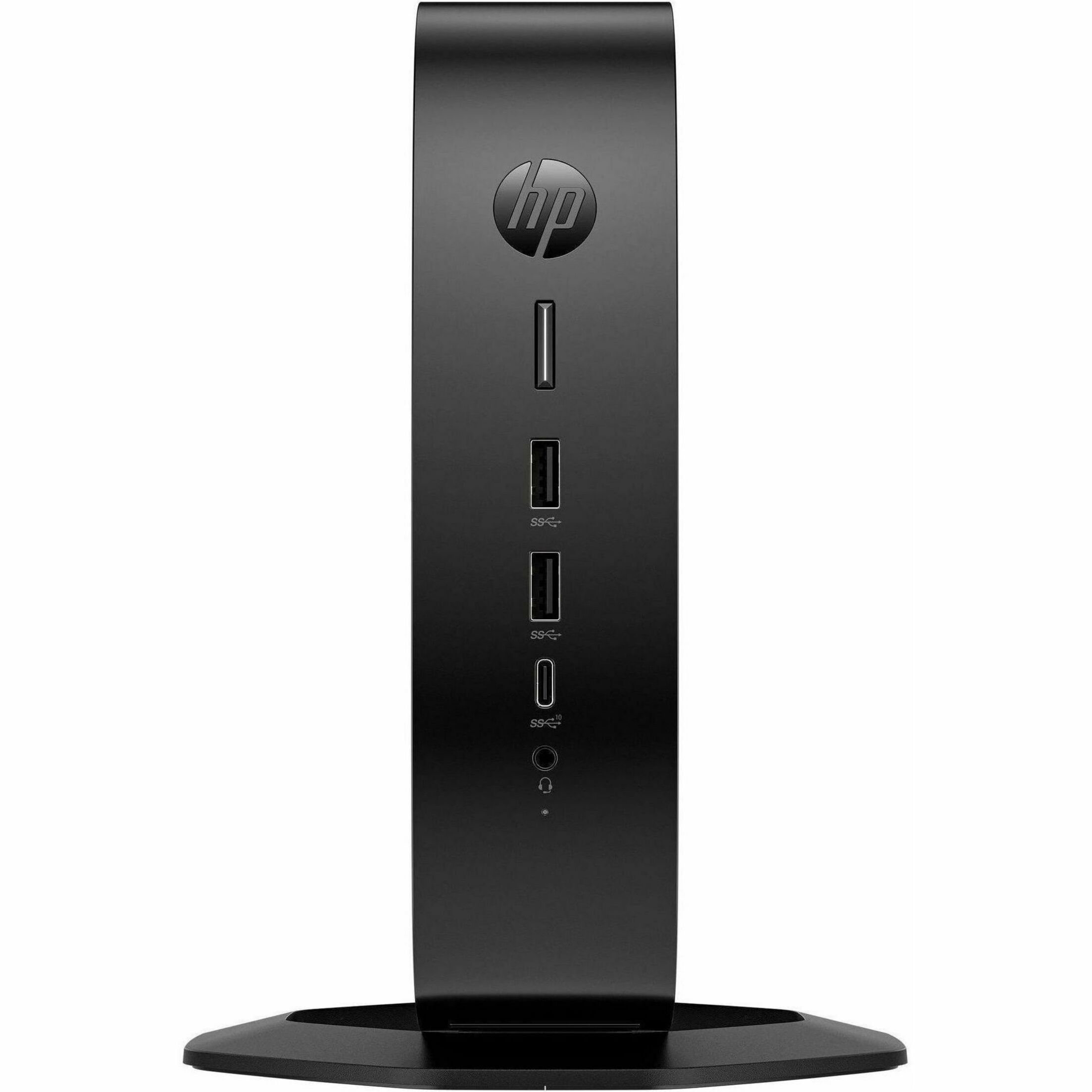 HP Elite t755 Thin Client - AMD Ryzen Embedded V2546 Hexa-core (6 Core) 3 GHz - AMD Chip - 8 GB RAM DDR4 SDRAM - DDR4-3200/PC4-25600 - 32 GB Flash - AMD Radeon RX 6300 Graphics - Gigabit Ethernet - HP ThinPro - DisplayPort - Network (RJ-45) - 7 Total USB Port(s) - 2 USB 2.0 Port(s) - USB Type-C - 90 W — frontmaximum