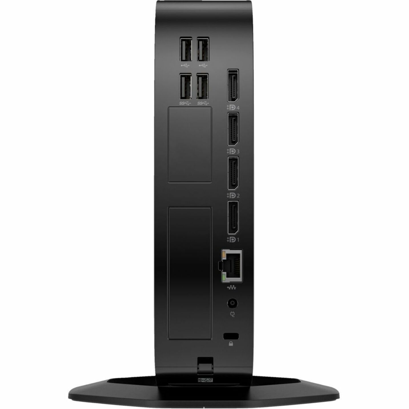 HP Elite t755 Thin Client Ryzen V2546 Hexa-core (6 Core) 3 GHz - TAA Compliant - AMD Chip - 16 GB RAM DDR4 SDRAM - DDR4-3200/PC4-25600 - 256 GB SSD - Gigabit Ethernet - Windows 10 IoT Enterprise - DisplayPort - Network (RJ-45) - 7 Total USB Port(s) - 2 USB 2.0 Port(s) - USB Type-C - 90 W — rear