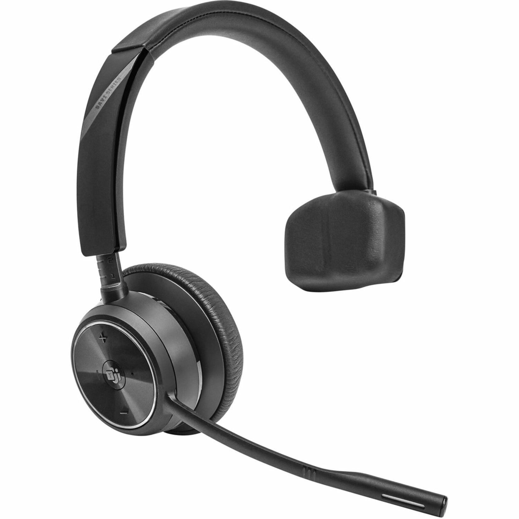 Poly Savi 7310-M Office DECT 1920-1930 MHz Single Ear Headset - Microsoft Teams Certification - Mono - USB Type A, RJ-11 - Wired/Wireless - Bluetooth/DECT - 590.6 ft - 20 Hz to 20 kHz - On-ear, Over-the-head - Monaural - Ear-cup - Noise Cancelling Microphone - Black
