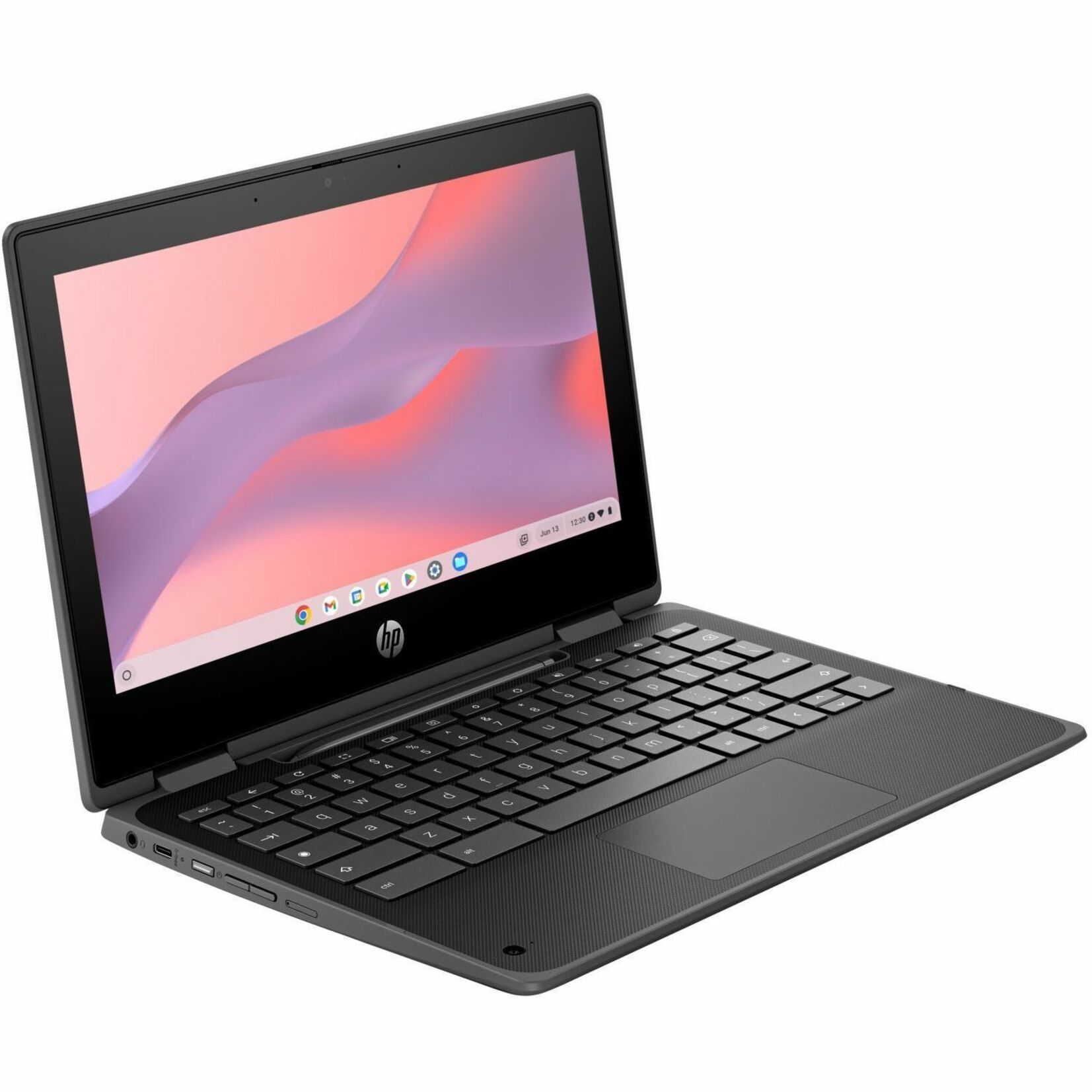 HP Fortis G5 11.6" Touchscreen Convertible 2 in 1 Chromebook - HD - Intel N-Series N100 - 8 GB - 64 GB SSD - Jack Black - Intel Chip - 1366 x 768 - ChromeOS - BrightView - Front Camera/Webcam - IEEE 802.11ax Wireless LAN Standard — alternate image4