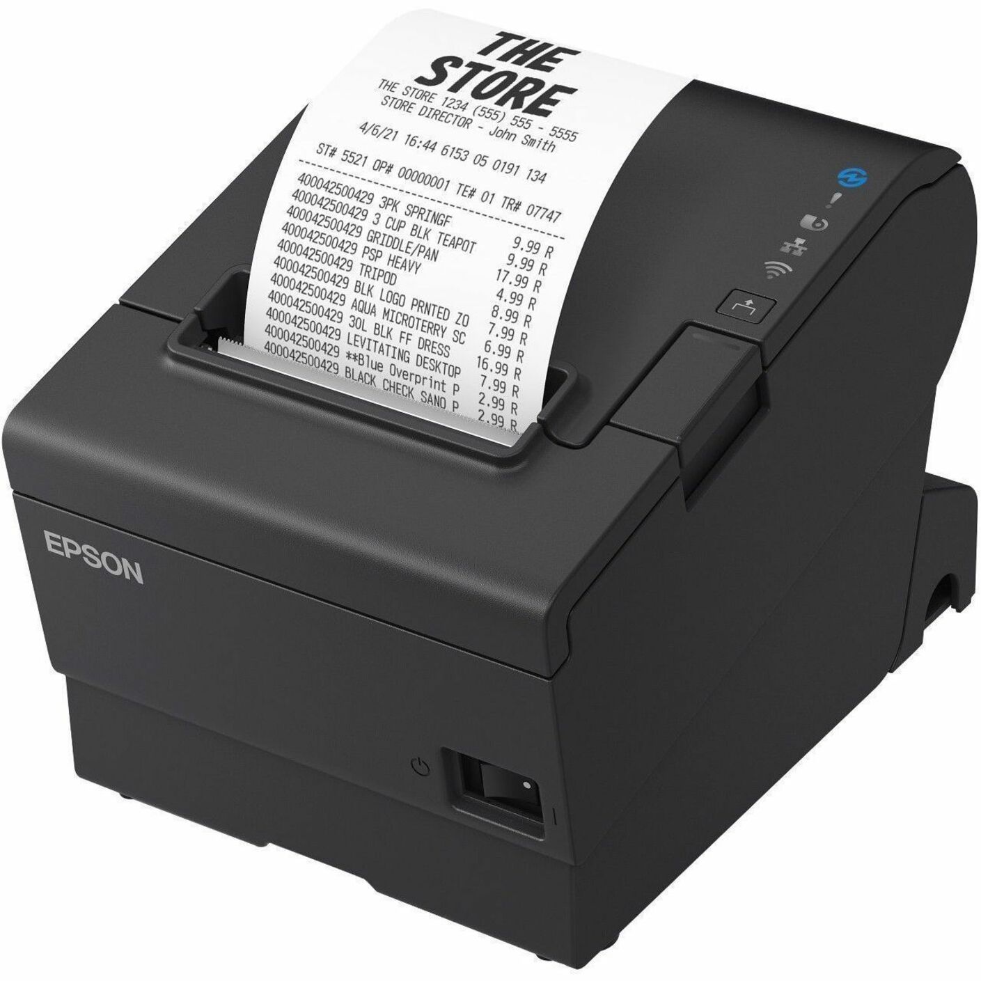 HP POS System Direct Thermal Printer - Monochrome - Receipt Print - USB - Parallel - With Cutter - Black - 19.69 in/s Mono - 180 dpiAutomatic Cutting - For PC, Android — alternate image1