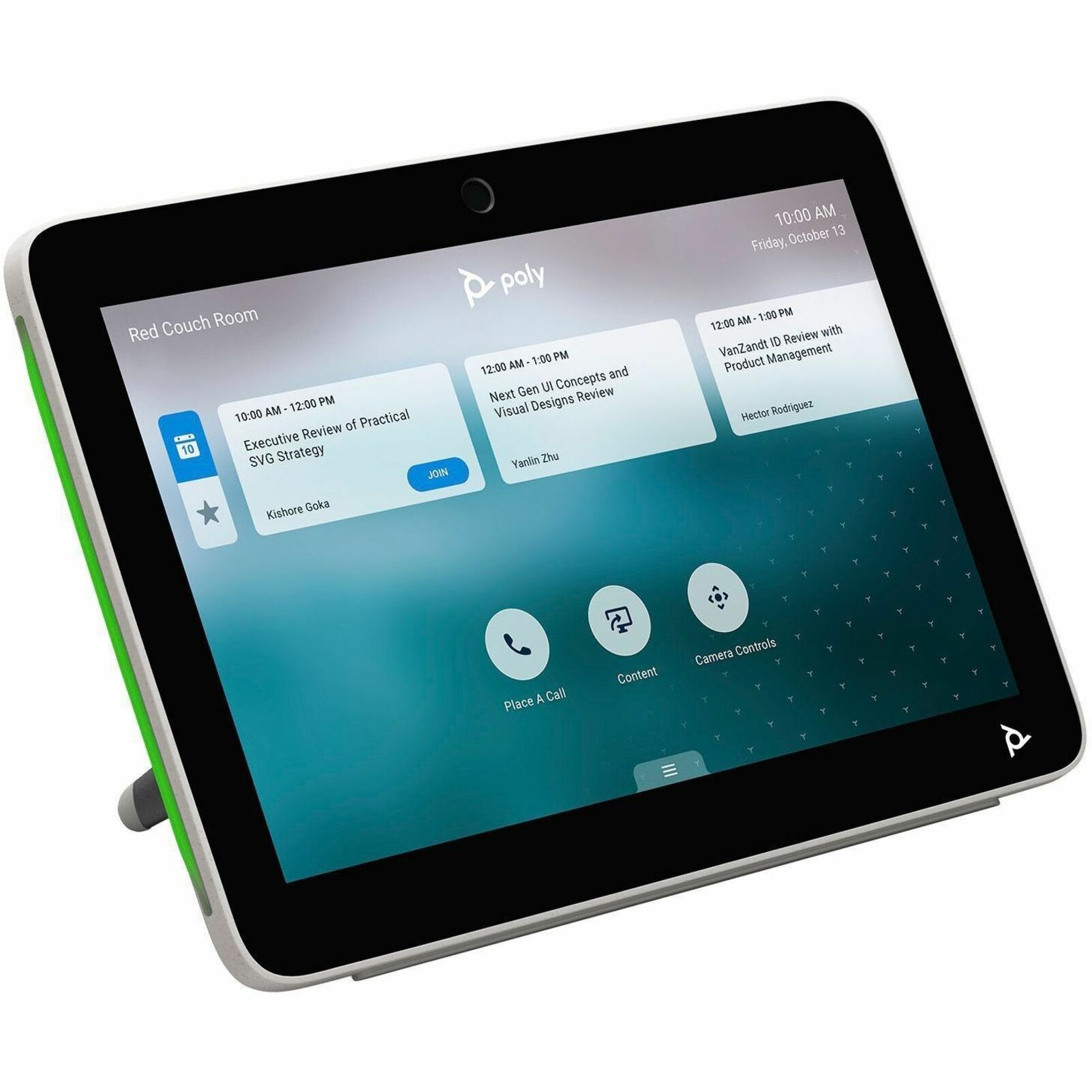 Poly TC10 White Touch Controller GSA/TAA - For Video Conferencing - 1 x Network (RJ-45) - Wireless LAN - Wall Mountable, Standalone - TAA Compliant — alternate image5