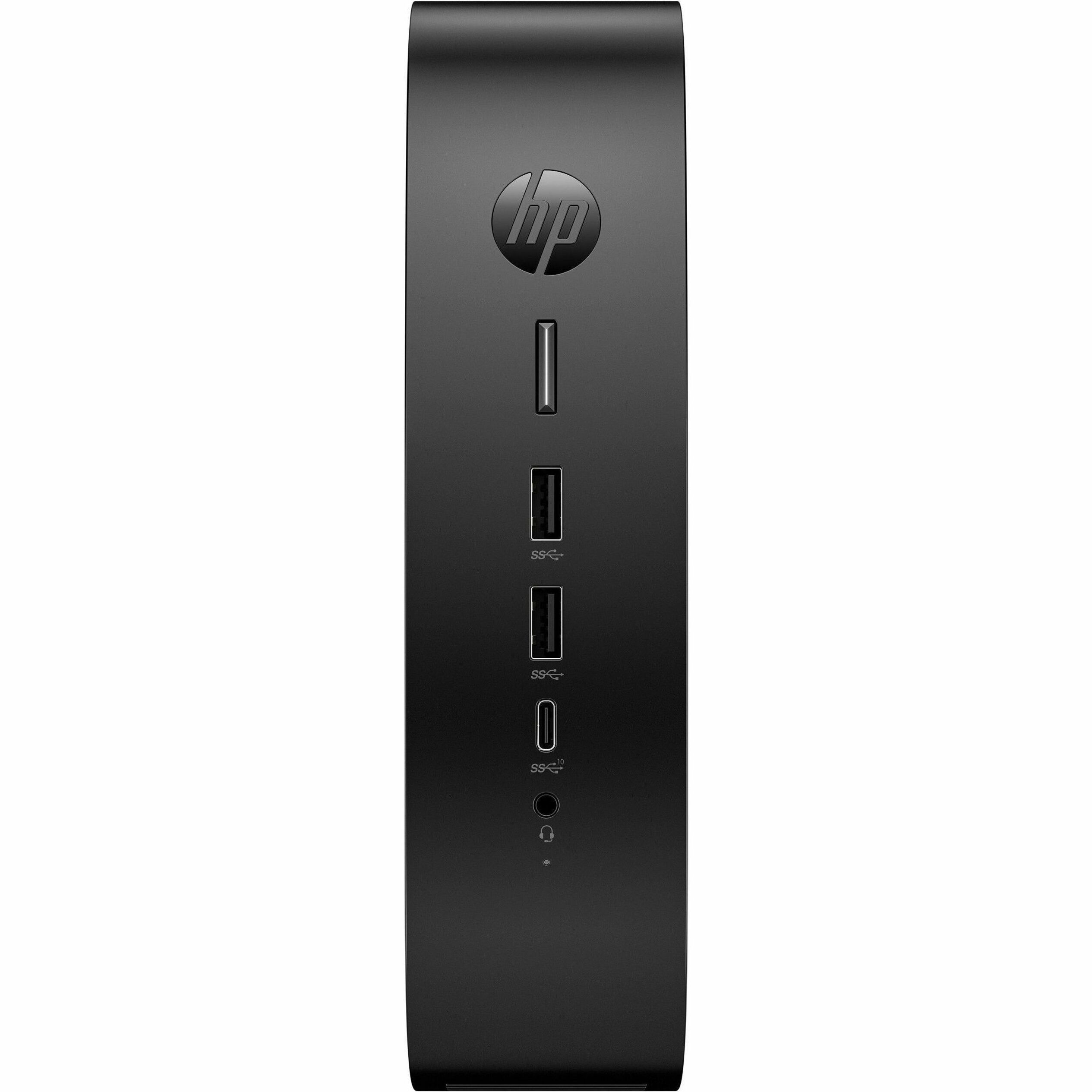 HP Elite t755 Thin Client - AMD Ryzen Embedded V2546 Hexa-core (6 Core) 3 GHz - TAA Compliant - AMD Chip - 8 GB RAM DDR4 SDRAM - 256 GB SSD - Gigabit Ethernet - HP ThinPro - DisplayPort - Network (RJ-45) - 7 Total USB Port(s) - 2 USB 2.0 Port(s) - USB Type-C - 90 W