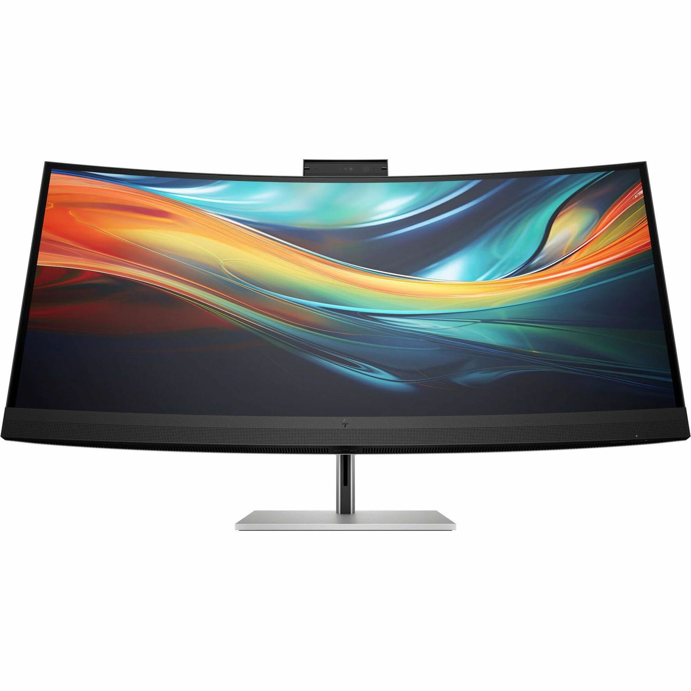HP 740pm 40" Class Webcam 5K2K WUHD Curved Screen LED Monitor - 21:9 - Black, Silver - 39.7" Viewable - In-plane Switching (IPS) Technology - Edge LED Backlight - 5120 x 2160 - 1.07 Billion Colors - 300 Nit - 5 ms - 60 Hz Refresh Rate - Speakers - Swivel, Height, Tilt - HDMI - DisplayPort - VESA Mount Compatible - USB Hub — front