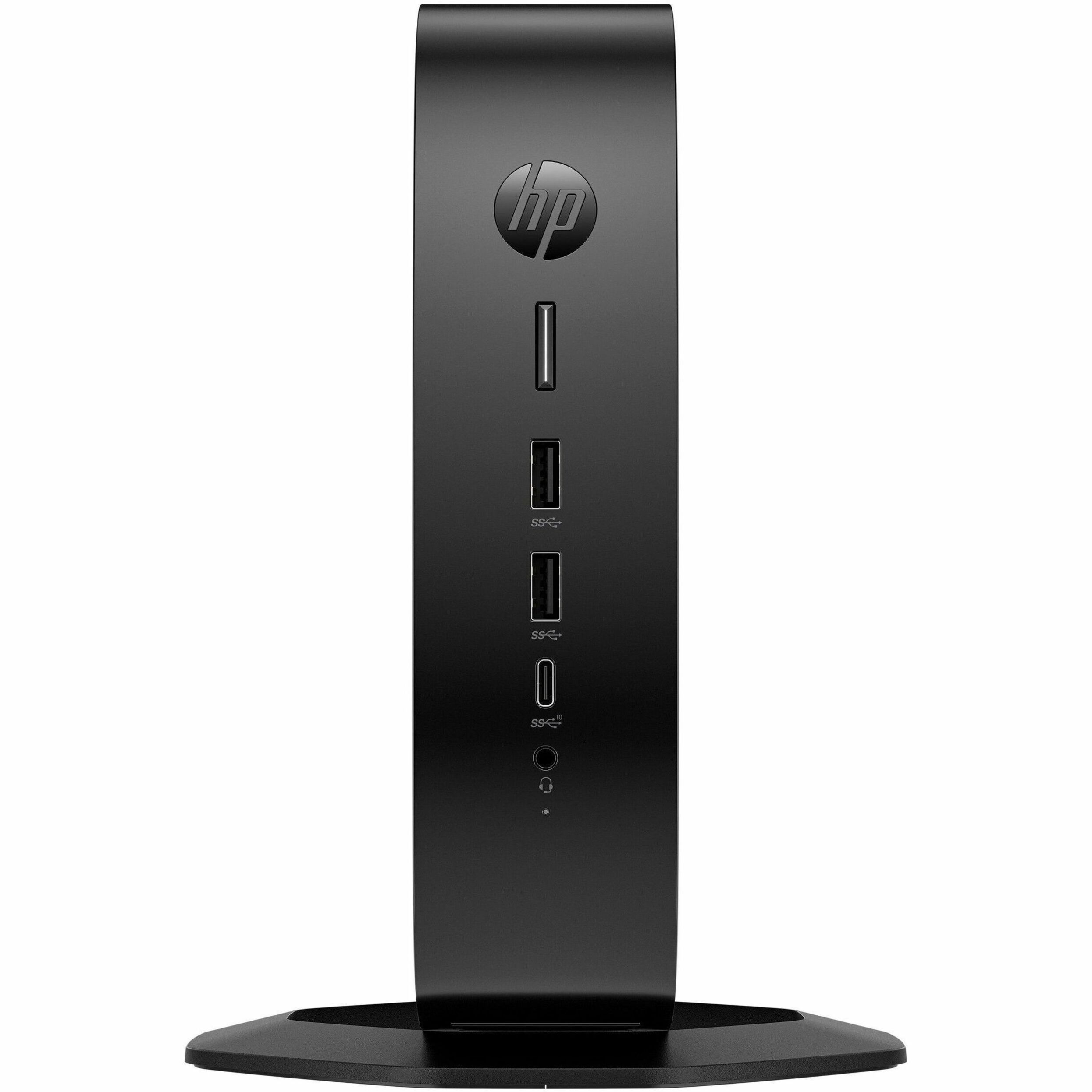 HP Elite t755 Thin Client Ryzen V2546 Hexa-core (6 Core) 3 GHz - TAA Compliant - AMD Chip - 16 GB RAM DDR4 SDRAM - 256 GB SSD - Gigabit Ethernet - HP ThinPro - DisplayPort - Network (RJ-45) - 7 Total USB Port(s) - 2 USB 2.0 Port(s) - USB Type-C - 90 W — frontmaximum