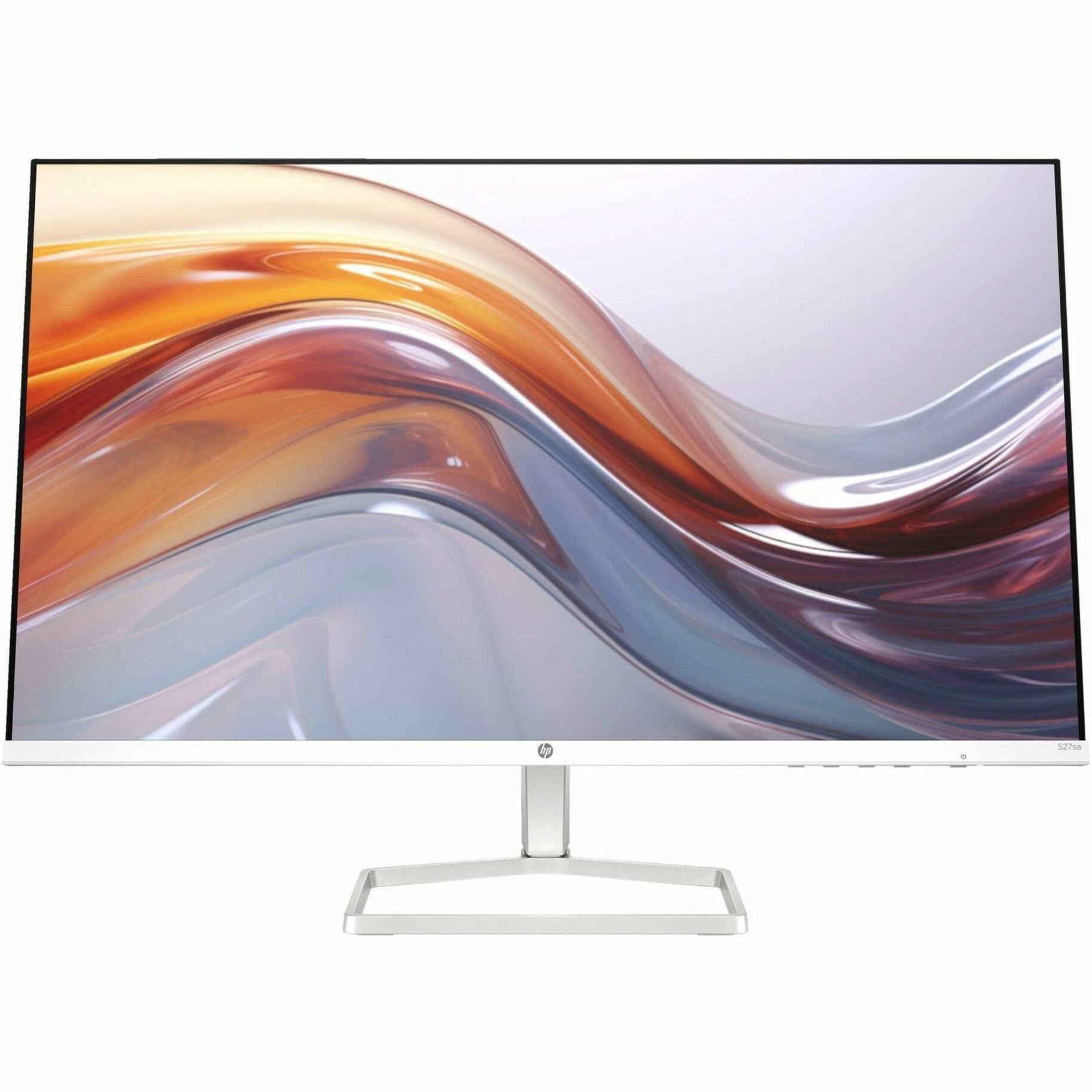 HP 527sa 27" Class Full HD LED Monitor - 16:9 - White - 27" Viewable - In-plane Switching (IPS) Technology - Edge LED Backlight - 1920 x 1080 - 16.7 Million Colors - 300 Nit - 5 ms - 100 Hz Refresh Rate - Speakers - HDMI - VGA — front