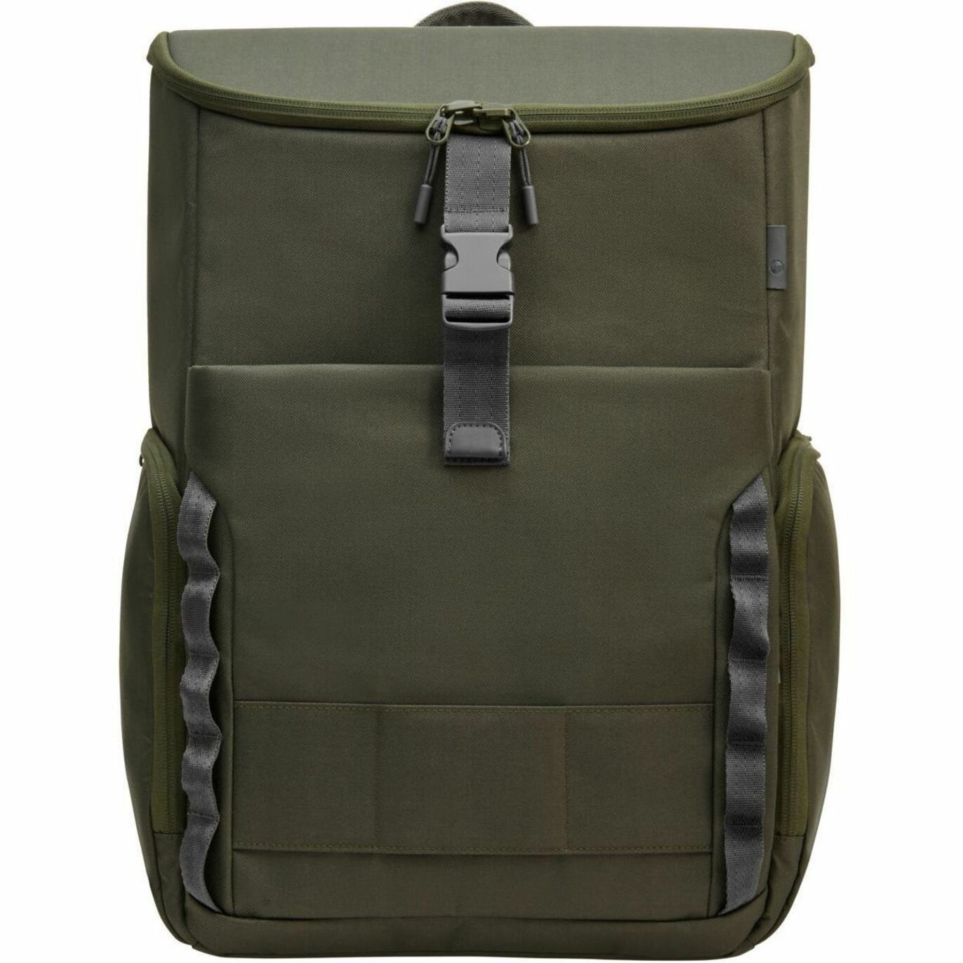 HP Carrying Case (Backpack) for 15.6" Notebook - Gray, Green - Water Resistant, RFID Resistant - Plastic, Polyethylene Foam Body - Shoulder Strap, D-ring, Luggage Strap, Trolley Strap, Handle - 7.13 gal Volume Capacity