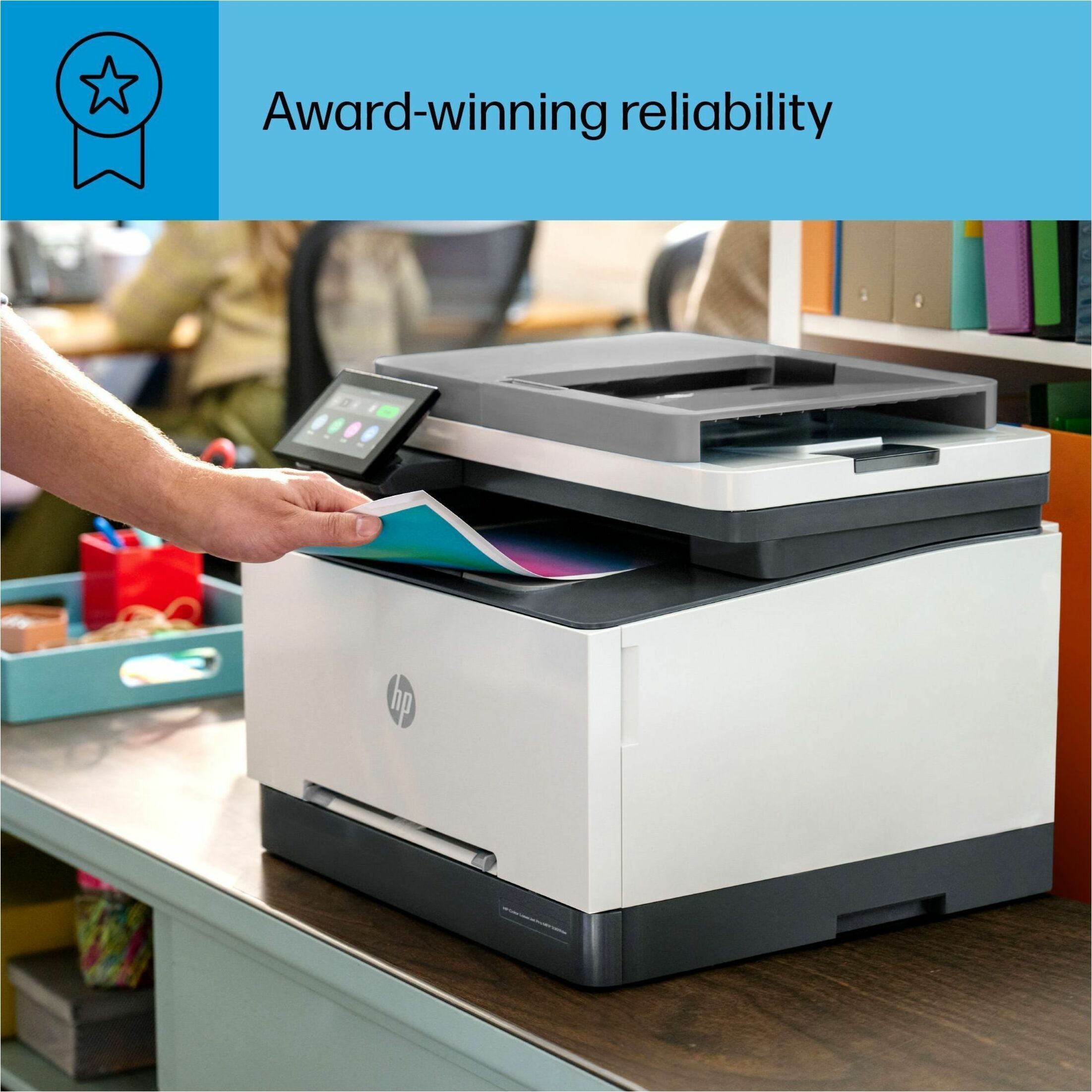 HP LaserJet Pro 3301fdw Wired & Wireless Laser Multifunction Printer - Color - Copier/Fax/Printer/Scanner - 26 ppm Mono/26 ppm Color Print - 600 x 600 dpi Print - Automatic Duplex Print - Up to 40000 Pages Monthly - Gigabit Ethernet - Wireless LAN - HP Smart App, Apple AirPrint, Mopria, Wi-Fi Direct - USB - For Plain Paper Print - 1 Each — alternate image2