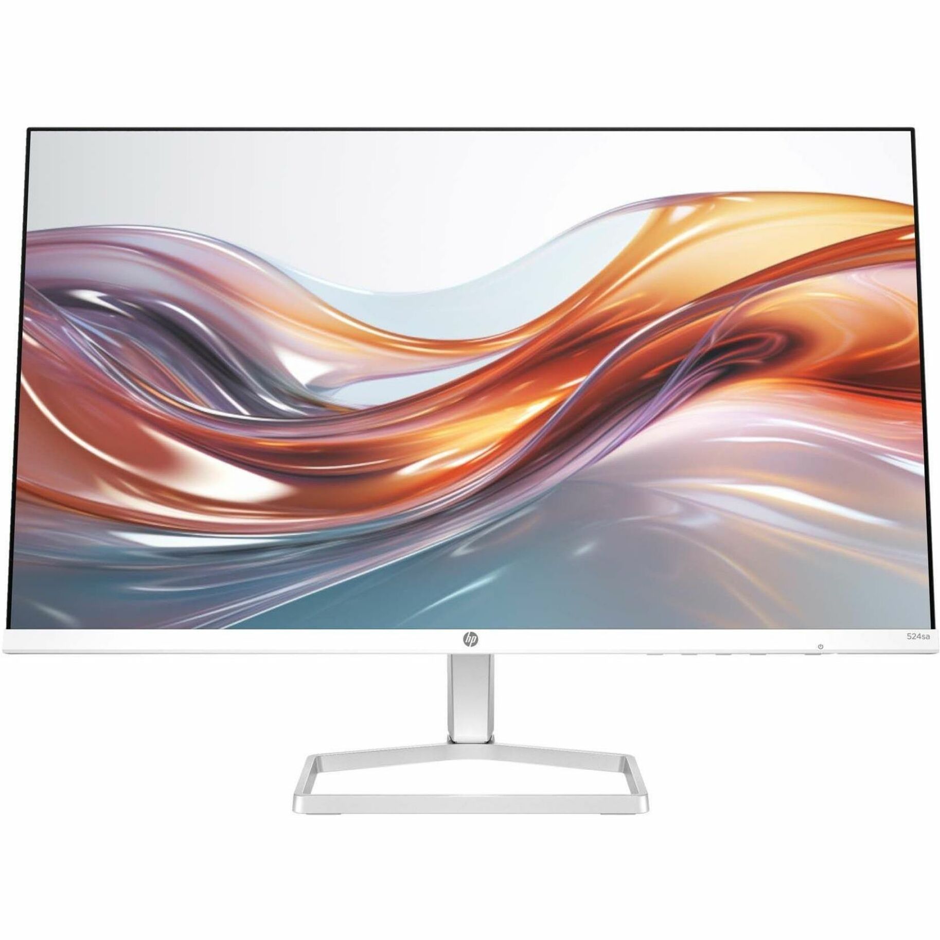 HP 524sa 24" Class Full HD LED Monitor - 16:9 - White - 23.8" Viewable - In-plane Switching (IPS) Technology - Edge LED Backlight - 1920 x 1080 - 16.7 Million Colors - 300 Nit - 5 ms - 100 Hz Refresh Rate - Speakers - HDMI - VGA — front