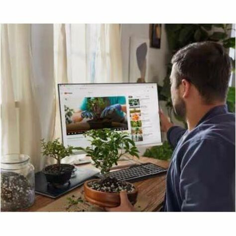 HP 524sa 24" Class Full HD LED Monitor - 16:9 - White - 23.8" Viewable - In-plane Switching (IPS) Technology - Edge LED Backlight - 1920 x 1080 - 16.7 Million Colors - 300 Nit - 5 ms - 100 Hz Refresh Rate - Speakers - HDMI - VGA — life style