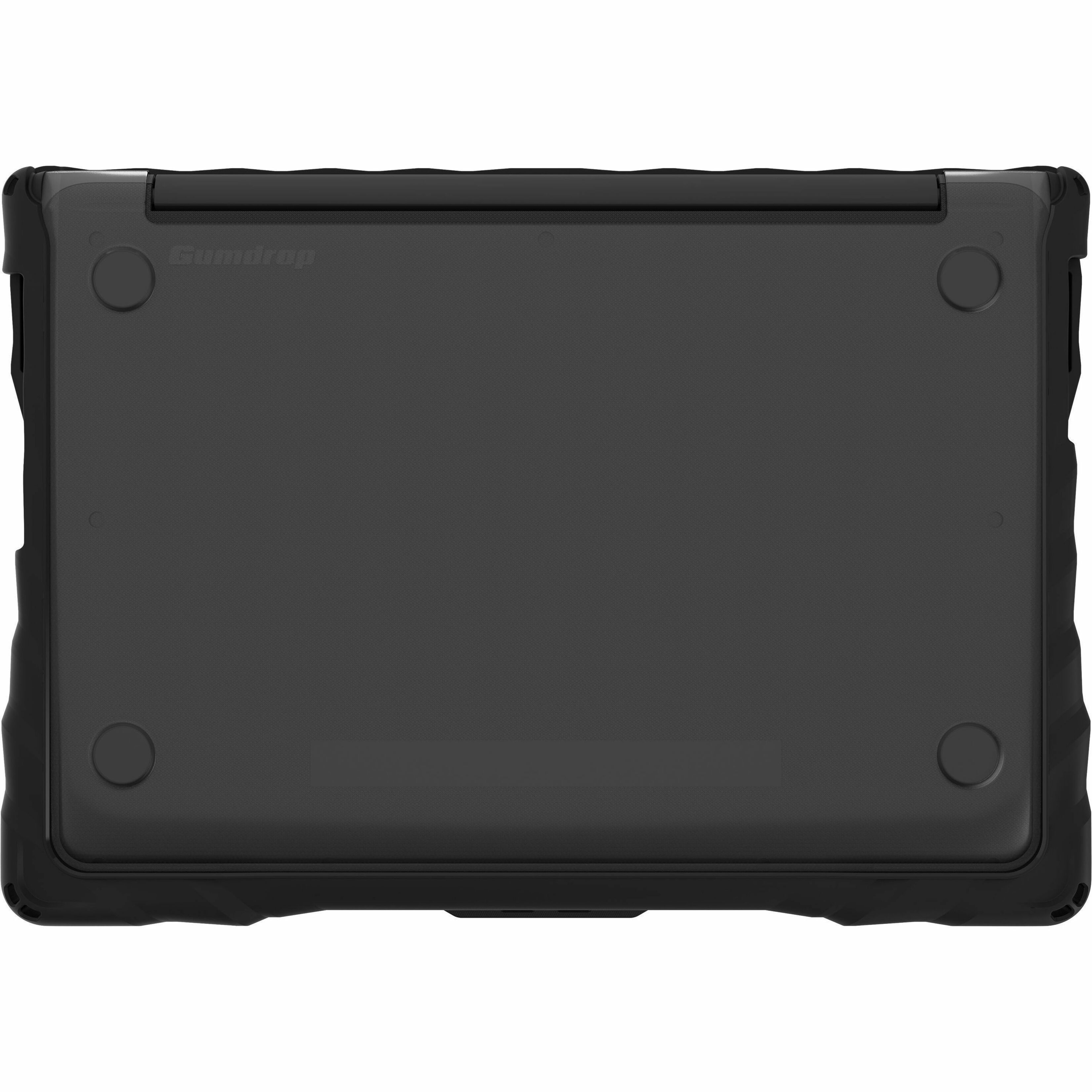 Gumdrop DropTech for HP Fortis G11 14" Chromebook - For HP Clamshell Chromebook - Black, Transparent - Shock Absorbing, Drop Resistant, Shock Resistant, Bump Resistant - Thermoplastic Polyurethane (TPU), Polycarbonate, Thermoplastic Polyurethane (TPU) Rubber - Rugged — bottom