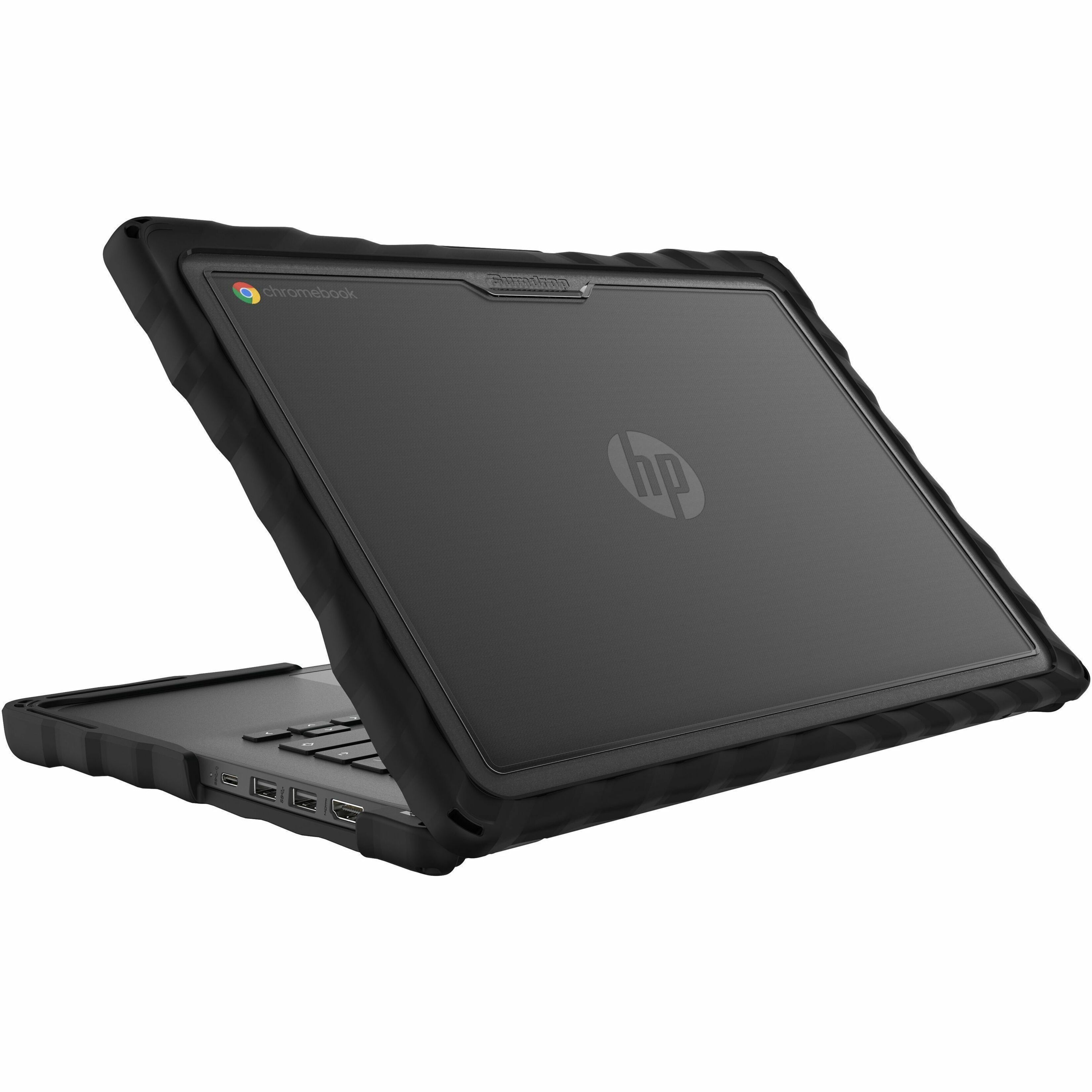 Gumdrop DropTech for HP Fortis G11 14" Chromebook - For HP Clamshell Chromebook - Black, Transparent - Shock Absorbing, Drop Resistant, Shock Resistant, Bump Resistant - Thermoplastic Polyurethane (TPU), Polycarbonate, Thermoplastic Polyurethane (TPU) Rubber - Rugged