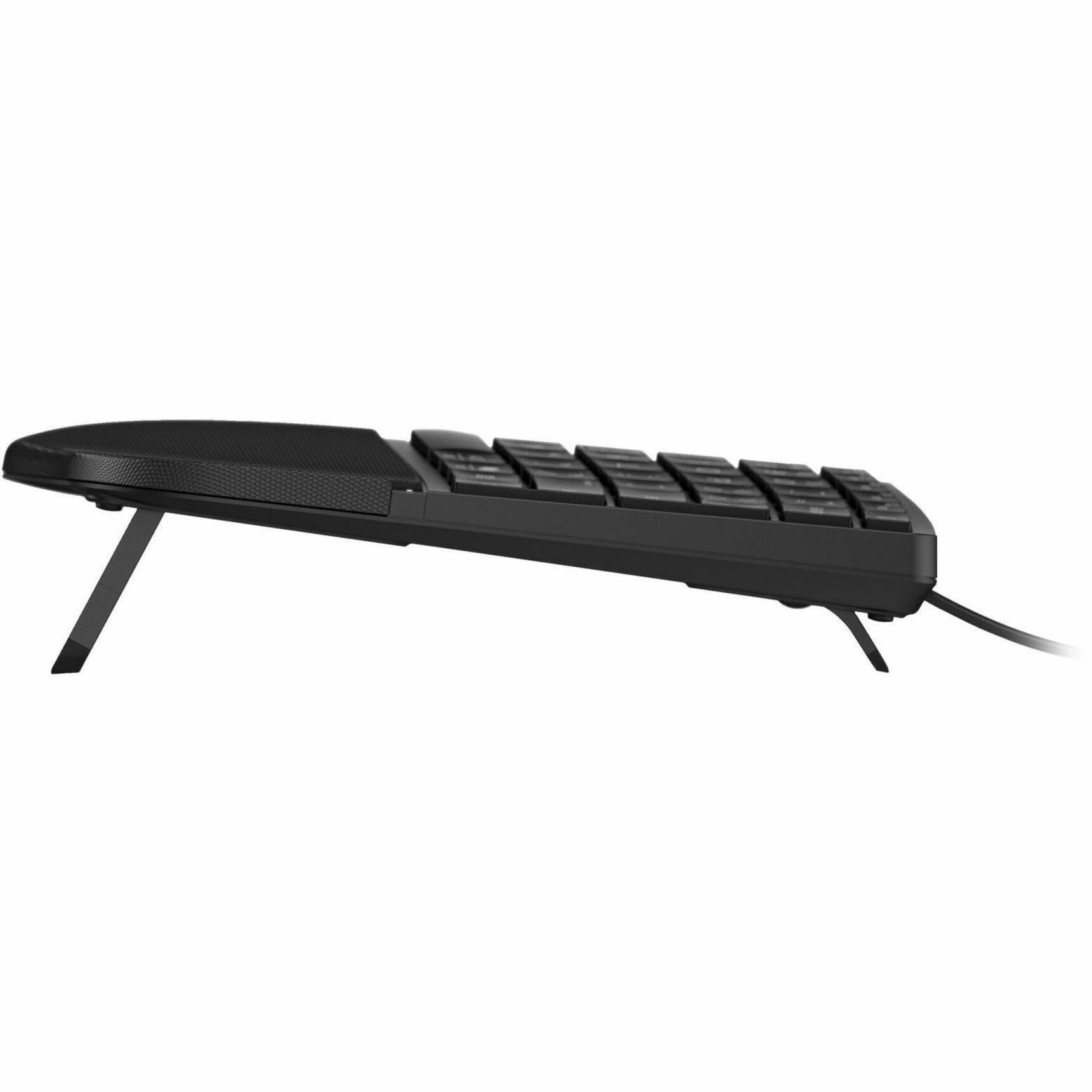 HP 485 Comfort Wired Keyboard (8T6M2AA) - Cable Connectivity - USB Type A Interface - Programmable, Dictation, Language Switch, CoPilot Hot Key(s) - Windows 11, Windows 10, macOS, iOS, ChromeOS - English (Canada) - PC, Mac - Plunger Keyswitch - Black — leftmaximum