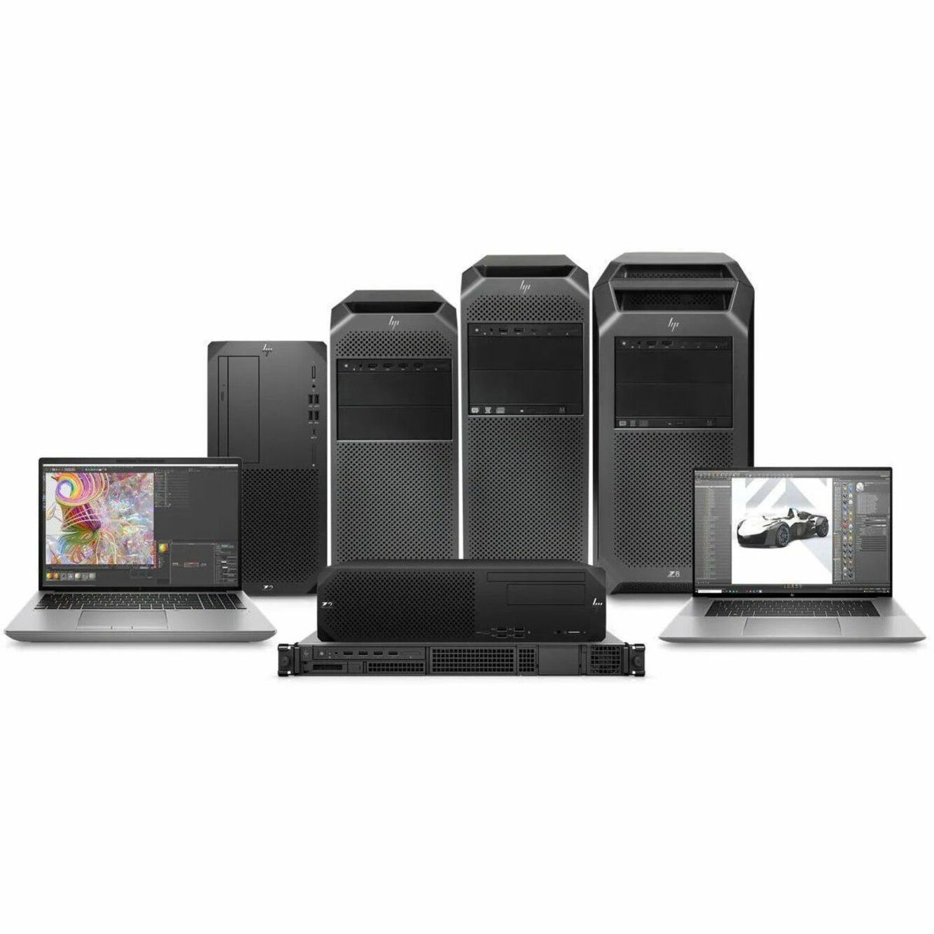 HP Z2 G9 Workstation - 1 Core i7 12th Gen i7-12700 - vPro Technology - 64 GB - Tower - Black - Intel W680 Chip - Serial ATA/600, NVMe Controller - 0, 1 RAID Levels - Gigabit Ethernet — alternate image1