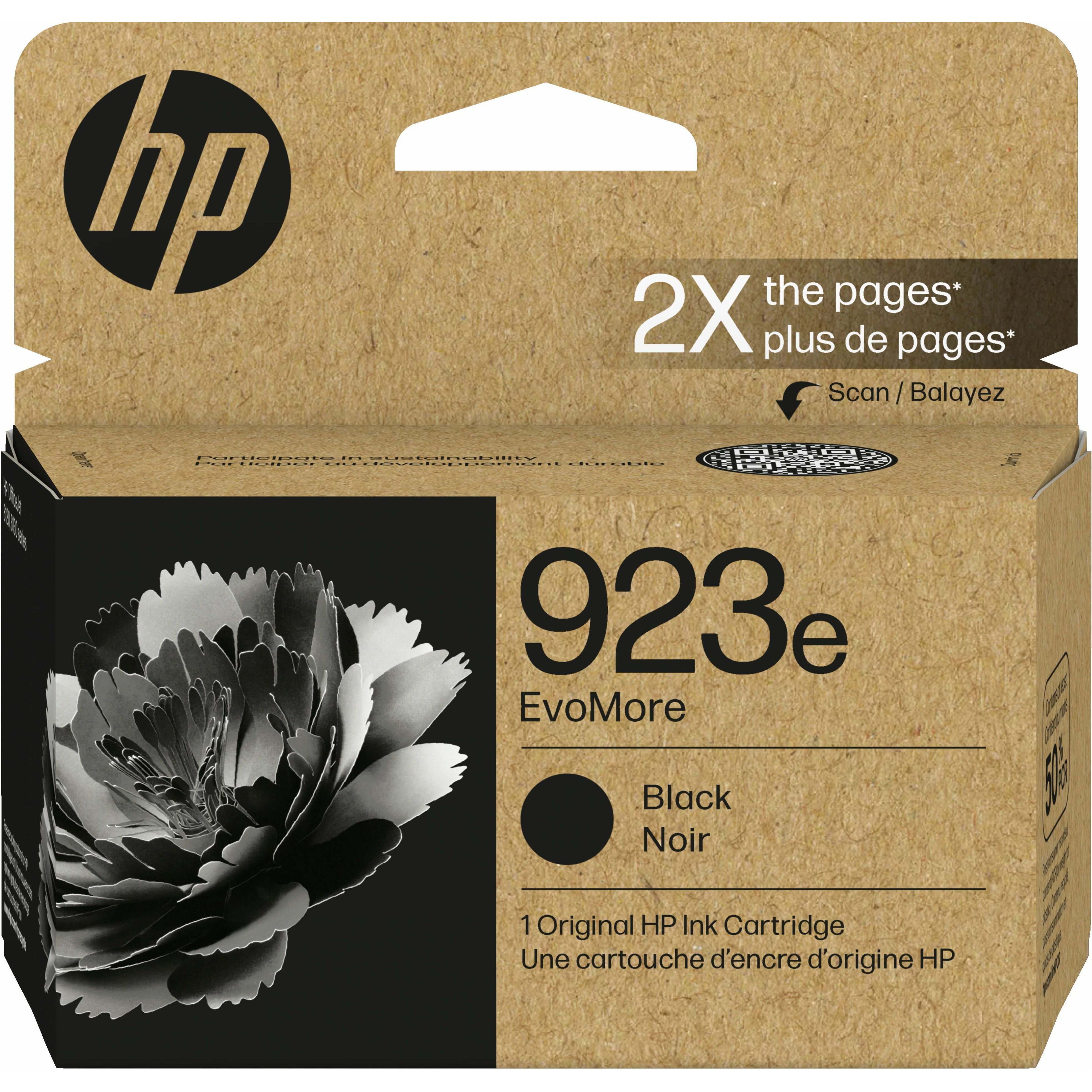 HP EvoMore 923e Original Standard Yield Thermal Inkjet Ink Cartridge - Black - 1 Pack - 1000 Pages