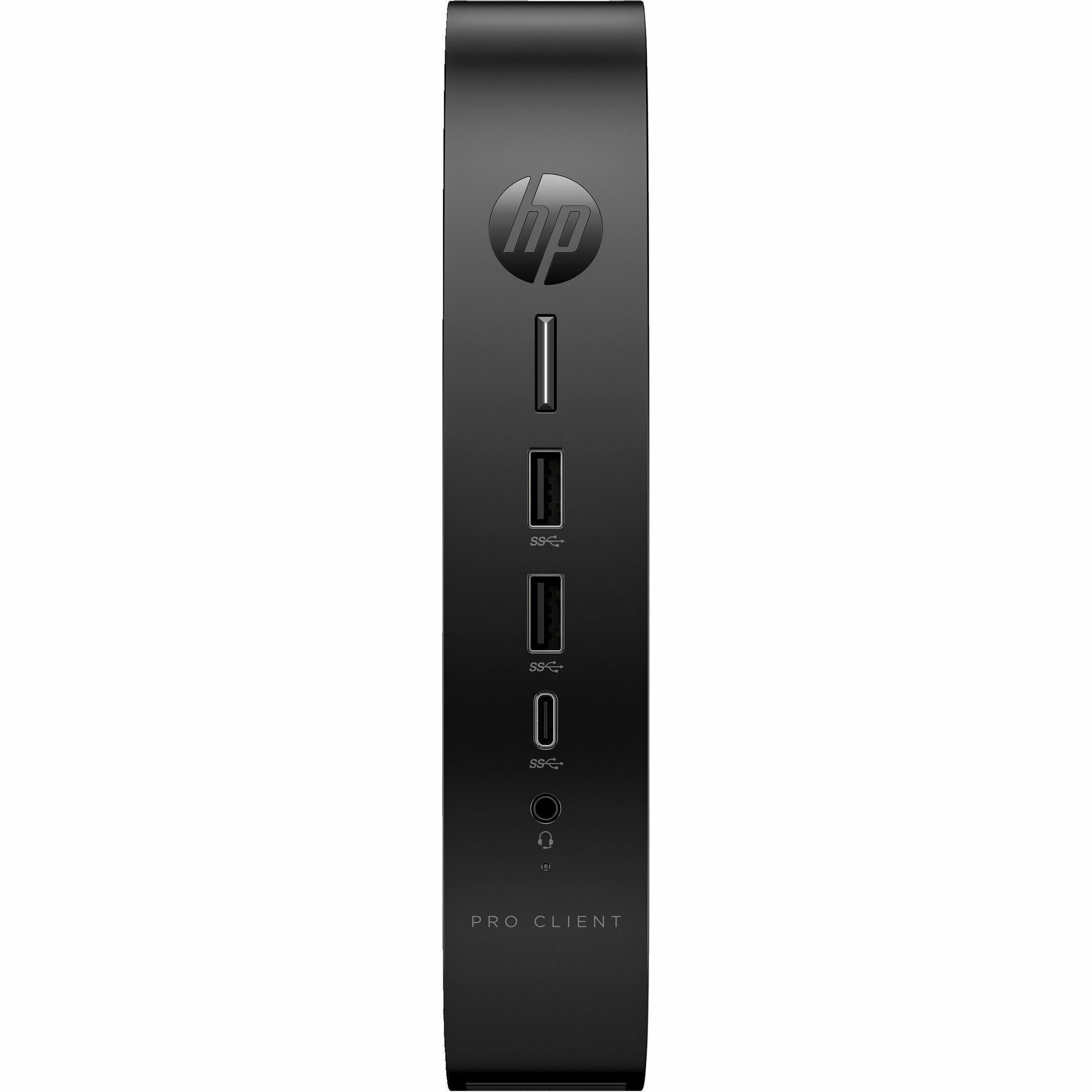 HP Pro t550 Thin Client Celeron J6412 Quad-core (4 Core) 2 GHz - Intel Chip - 4 GB RAM DDR4 SDRAM - DDR4-3200/PC4-25600 - 32 GB Flash - Gigabit Ethernet - HP ThinProFrench) - DisplayPort - Network (RJ-45) - 7 Total USB Port(s) - 2 USB 2.0 Port(s) - USB Type-C - French Keyboard - 45 W — frontmaximum