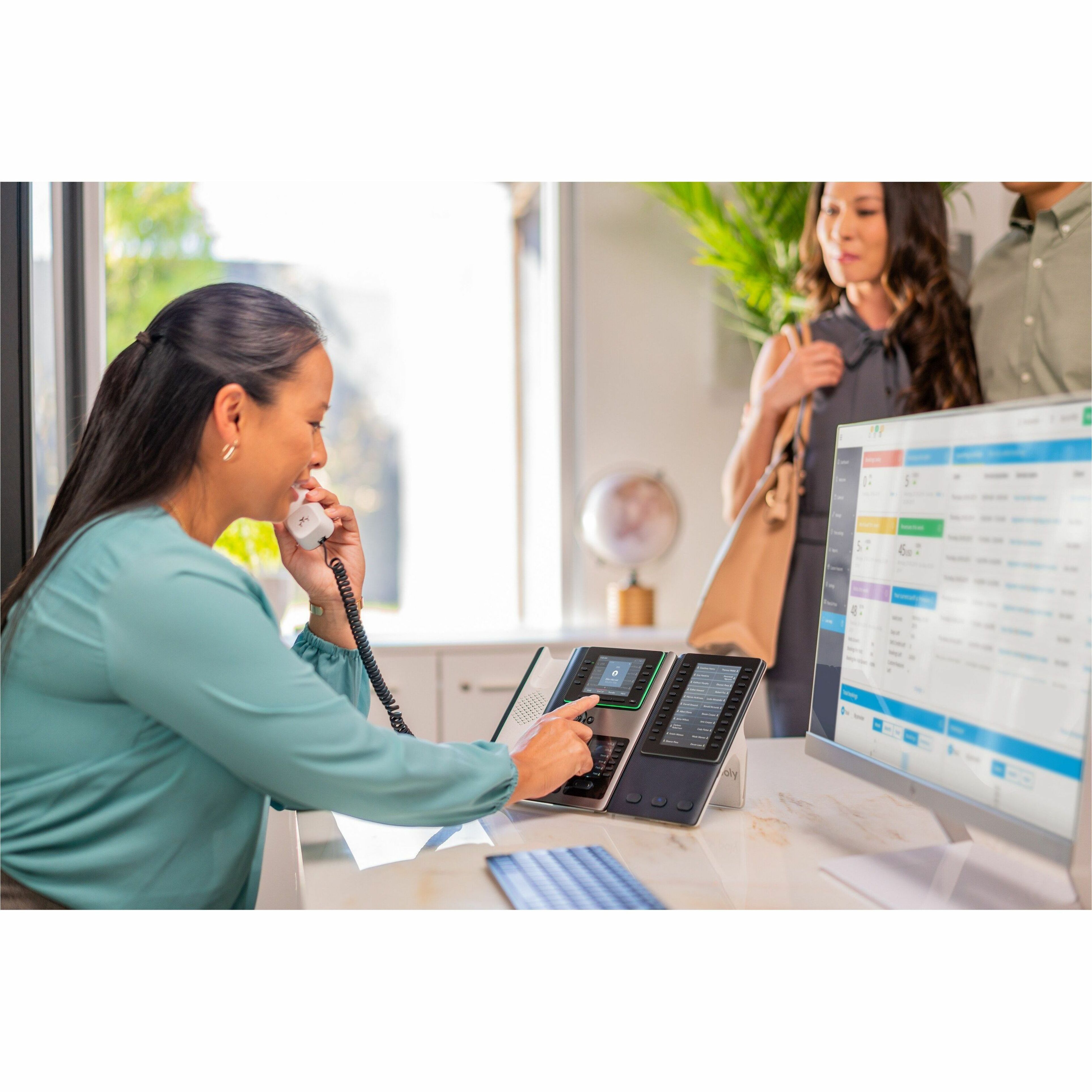 Poly Edge E400 IP Phone and PoE-enabled GSA/TAA - 3.5" LCD - 2 x Network (RJ-45) - PoE Ports — alternate image12