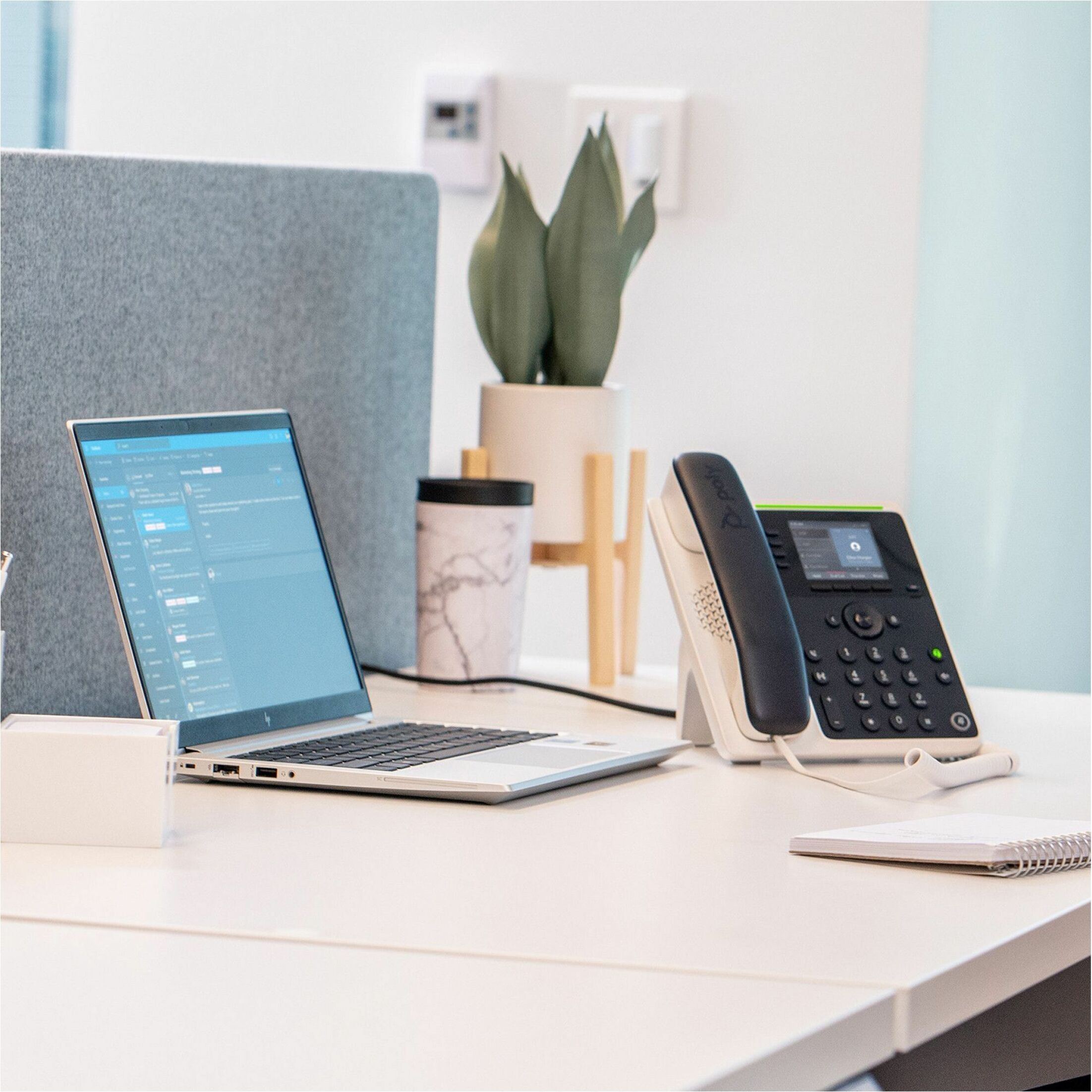 Poly Edge E220 IP Phone and PoE-enabled GSA/TAA - 16 x Total Line - VoIP - 2.8" LCD - 2 x Network (RJ-45) - PoE Ports — alternate image4