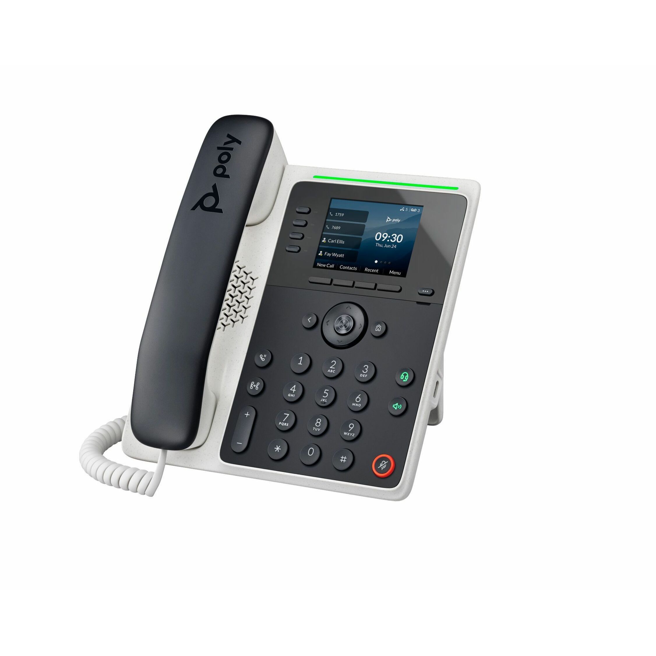 Poly Edge E220 IP Phone and PoE-enabled GSA/TAA - 16 x Total Line - VoIP - 2.8" LCD - 2 x Network (RJ-45) - PoE Ports