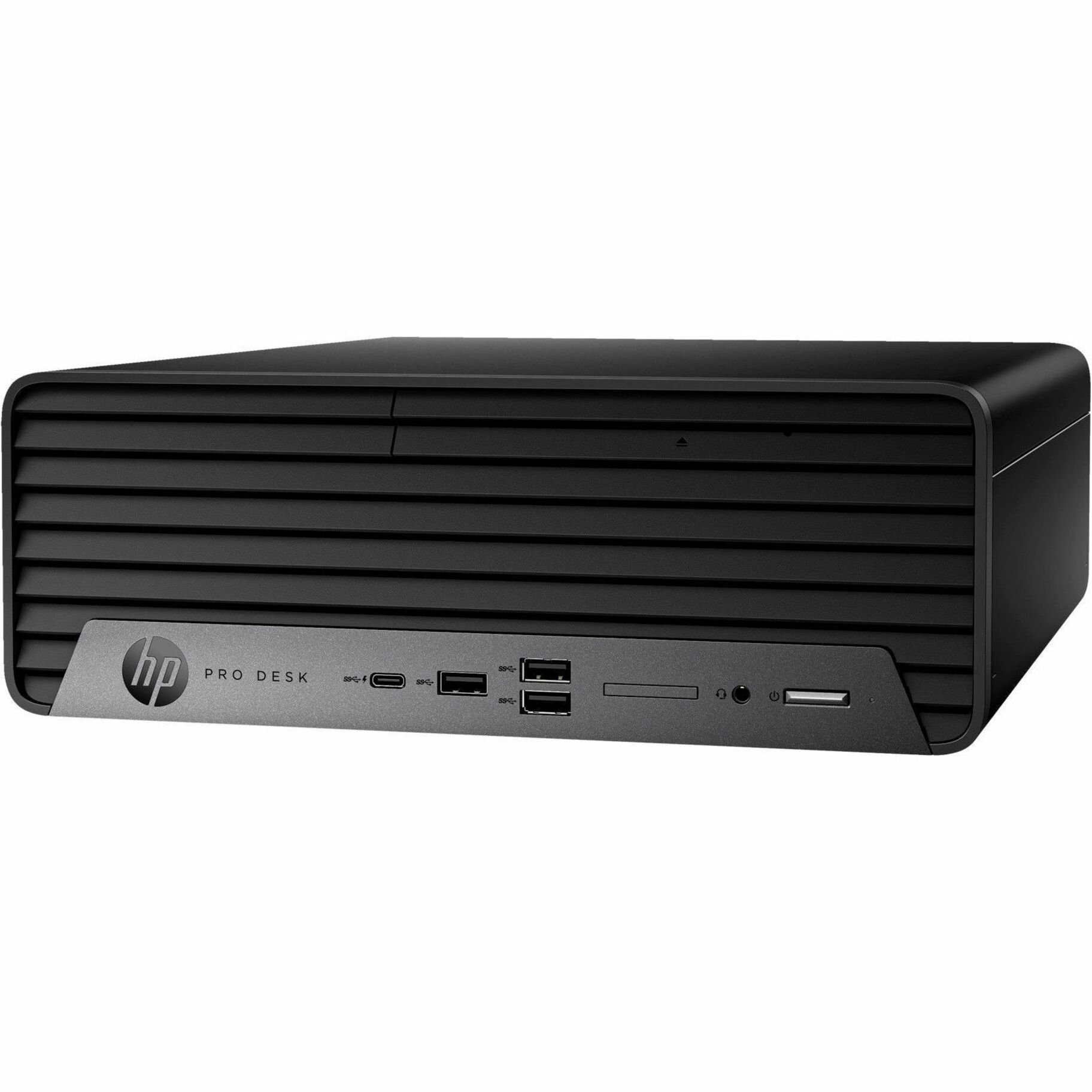 HP Pro SFF 400 G9 Desktop Computer - Intel Pentium Gold G7400 - 8 GB - 256 GB SSD - Small Form Factor - Intel Q670 Chip - FreeDOS - NVIDIA T400 4 GB GDDR6 - 240 W — left