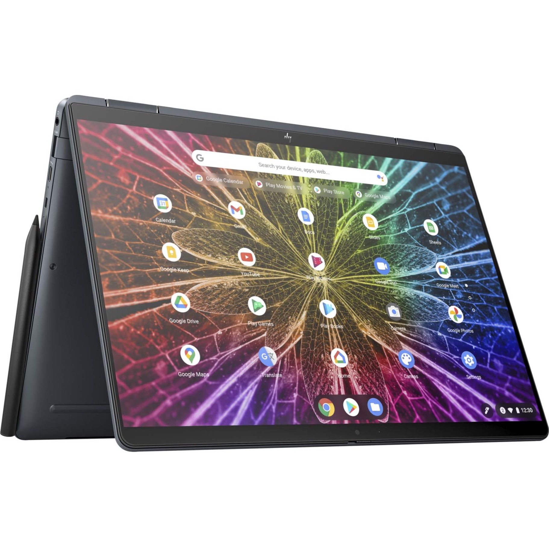 HP Elite Dragonfly 13.5" Touchscreen Convertible 2 in 1 Chromebook - 60 Hz - Intel Core i7 12th Gen i7-1265U - 16 GB - 256 GB SSD - Intel Chip - ChromeOS - In-plane Switching (IPS) Technology - IEEE 802.11ax Wireless LAN Standard — alternate image2