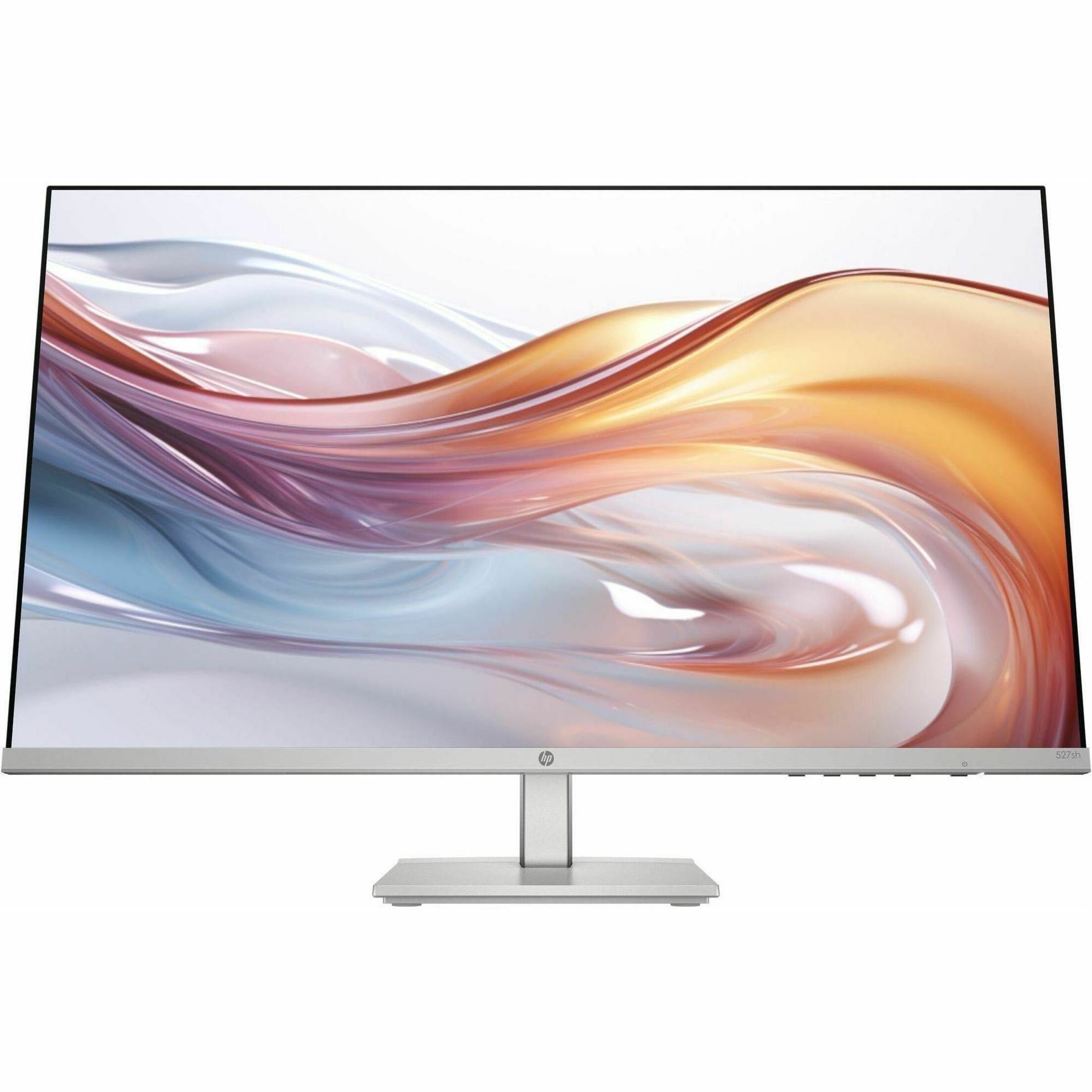 HP 527sh 27" Class Full HD LED Monitor - 16:9 - Silver - 27" Viewable - In-plane Switching (IPS) Technology - LED Backlight - 1920 x 1080 - 300 Nit - 5 ms - 100 Hz Refresh Rate - HDMI - VGA — front