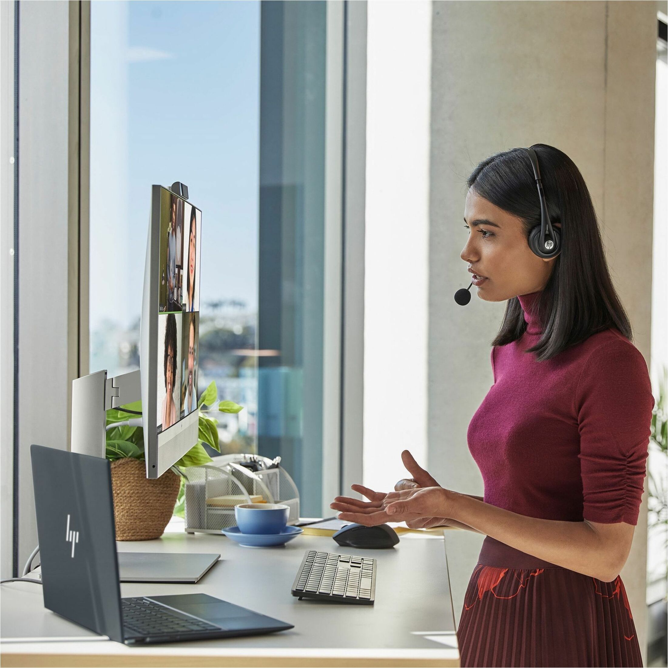 HP EliteOne 870 G9 All-in-One Computer - Intel Core i7 14th Gen i7-14700 - vPro Technology - 16 GB - 512 GB SSD - 27" QHD Touchscreen - Desktop - Smart Buy - Intel Q670 Chip - 2560 x 1440 - Windows 11 Pro - Intel UHD Graphics DDR5 SDRAM - English Keyboard - IEEE 802.11ax Wireless LAN — life style