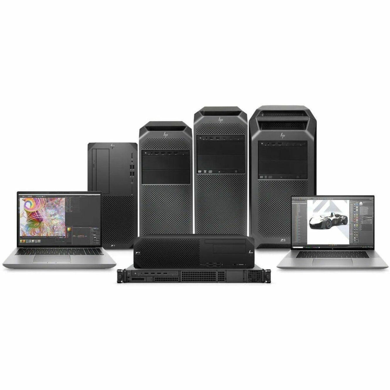 HP Z4 G4 Workstation - Xeon W-2223 - 8 GB - Mini-tower - Black - Intel C422 Chip - Serial ATA/600 Controller - 0, 1, 5, 10 RAID Levels - Gigabit Ethernet — alternate image2