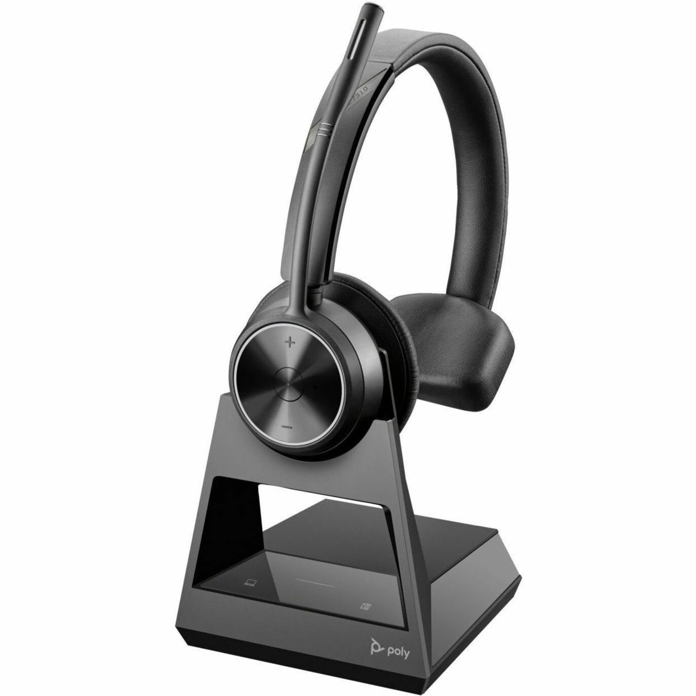 Poly Savi 7310 UC Monaural DECT 1920-1930 MHz Headset - Mono - Wireless - DECT - 449.5 ft - Over-the-head, On-ear - Monaural - Noise Cancelling Microphone - Noise Canceling - Black — alternate image1